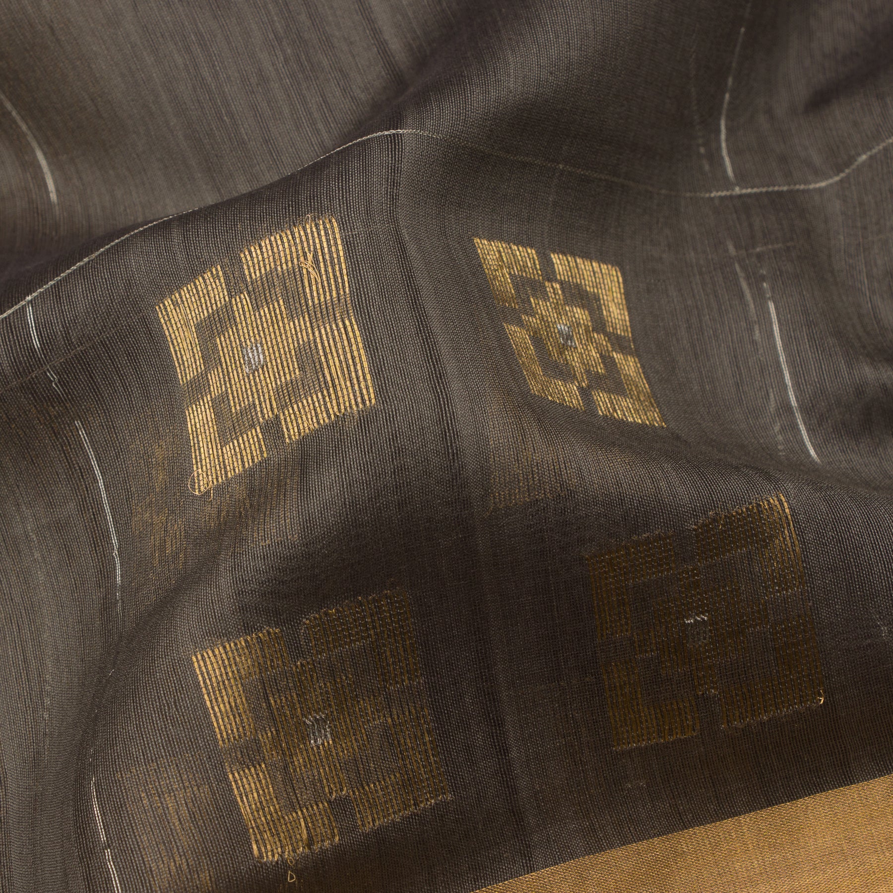 Pradeep Pillai Chanderi Silk/Cotton Sari 25-008-HS005-00560 - Fabric View