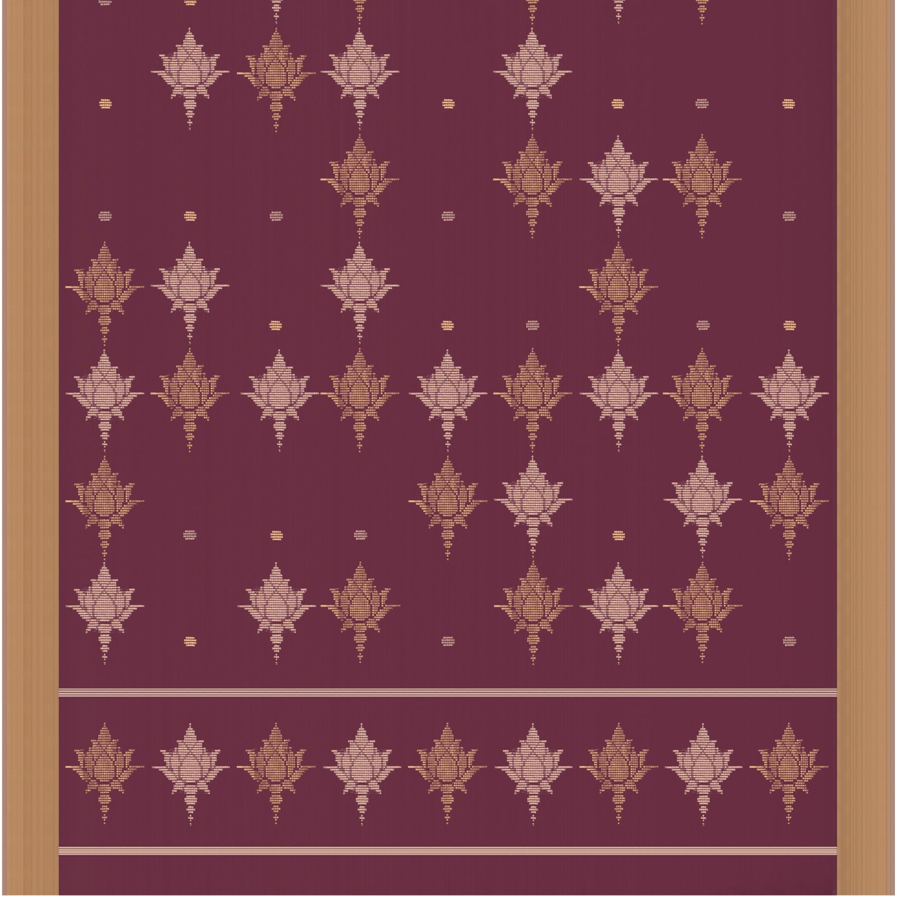 Pradeep Pillai Chanderi Silk/Cotton Sari 25-008-HS005-00574 - Full View