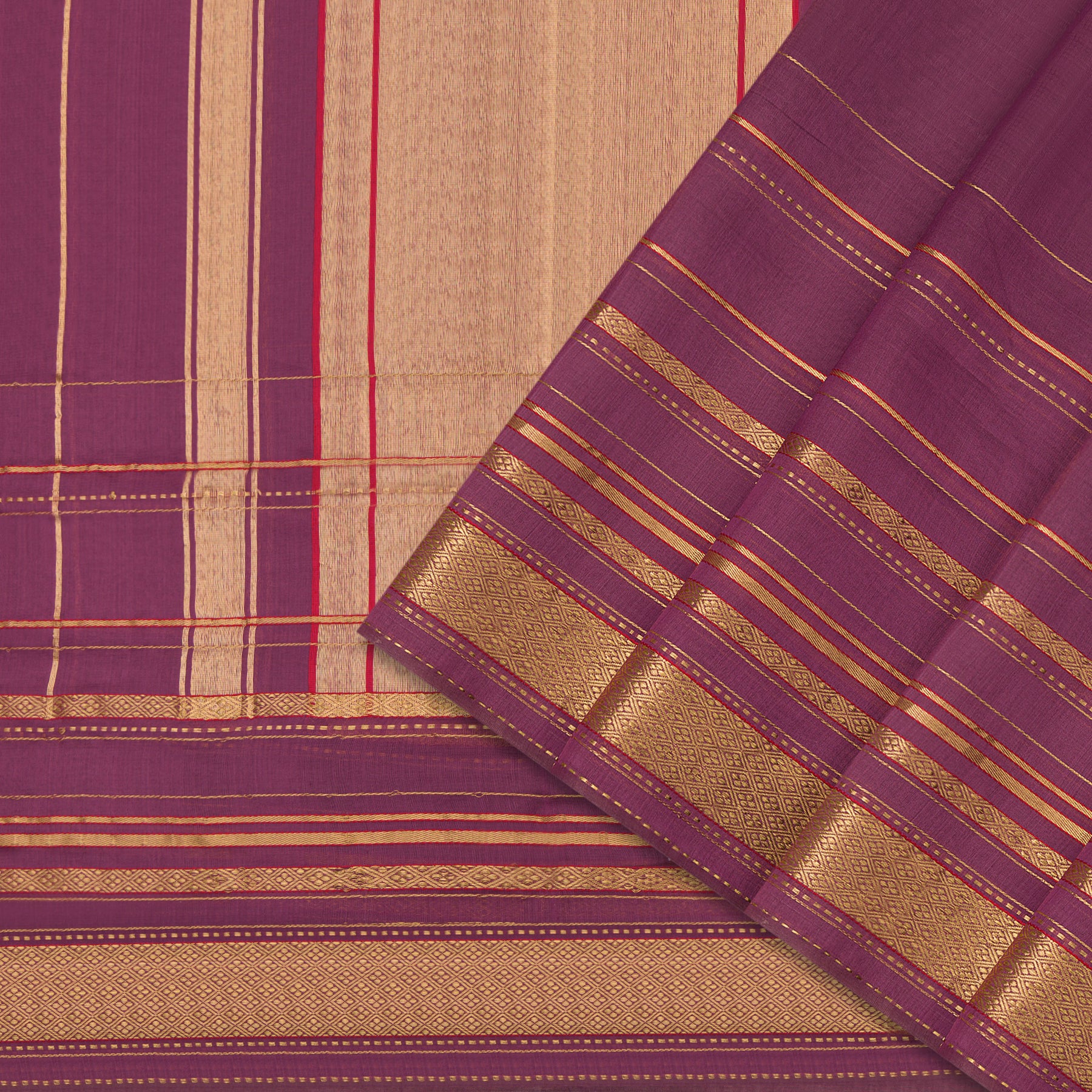 Pradeep Pillai Chanderi Silk/Cotton Sari 25-008-HS005-00313 - Cover View