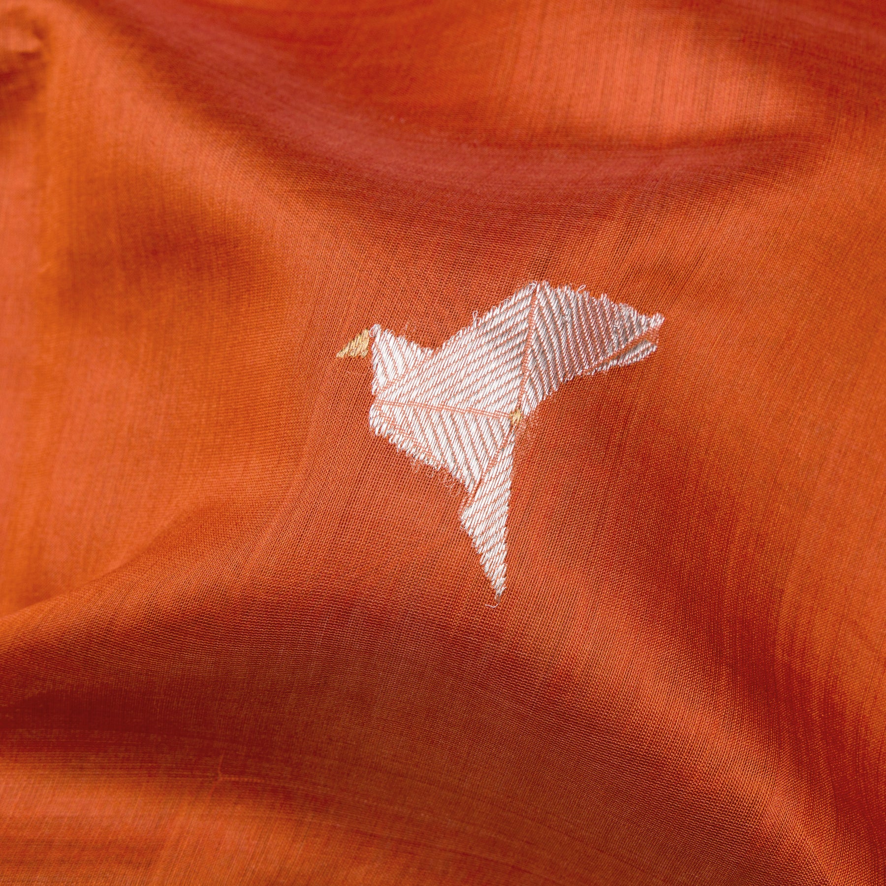 Pradeep Pillai Chanderi Silk/Cotton Sari 25-008-HS005-00325 - Fabric View