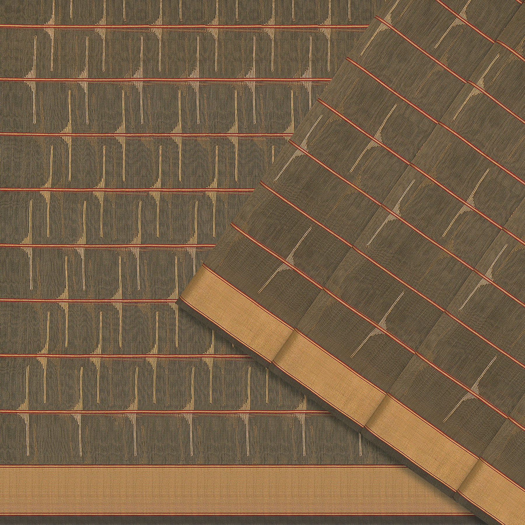 Pradeep Pillai Chanderi Silk/Cotton Sari 25-008-HS005-00329 - Cover View