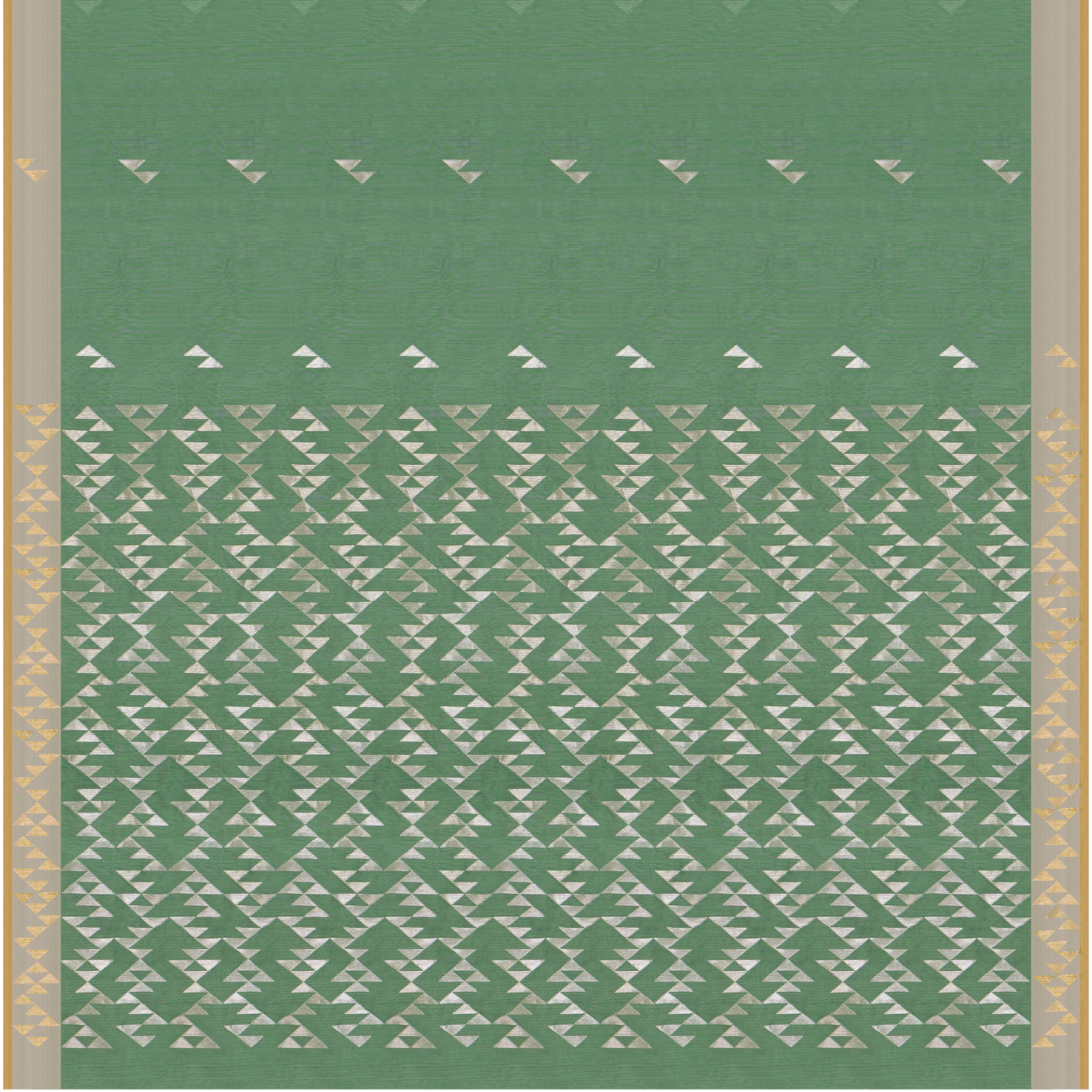 Pradeep Pillai Chanderi Silk/Cotton Sari 25-008-HS005-00338 - Full View