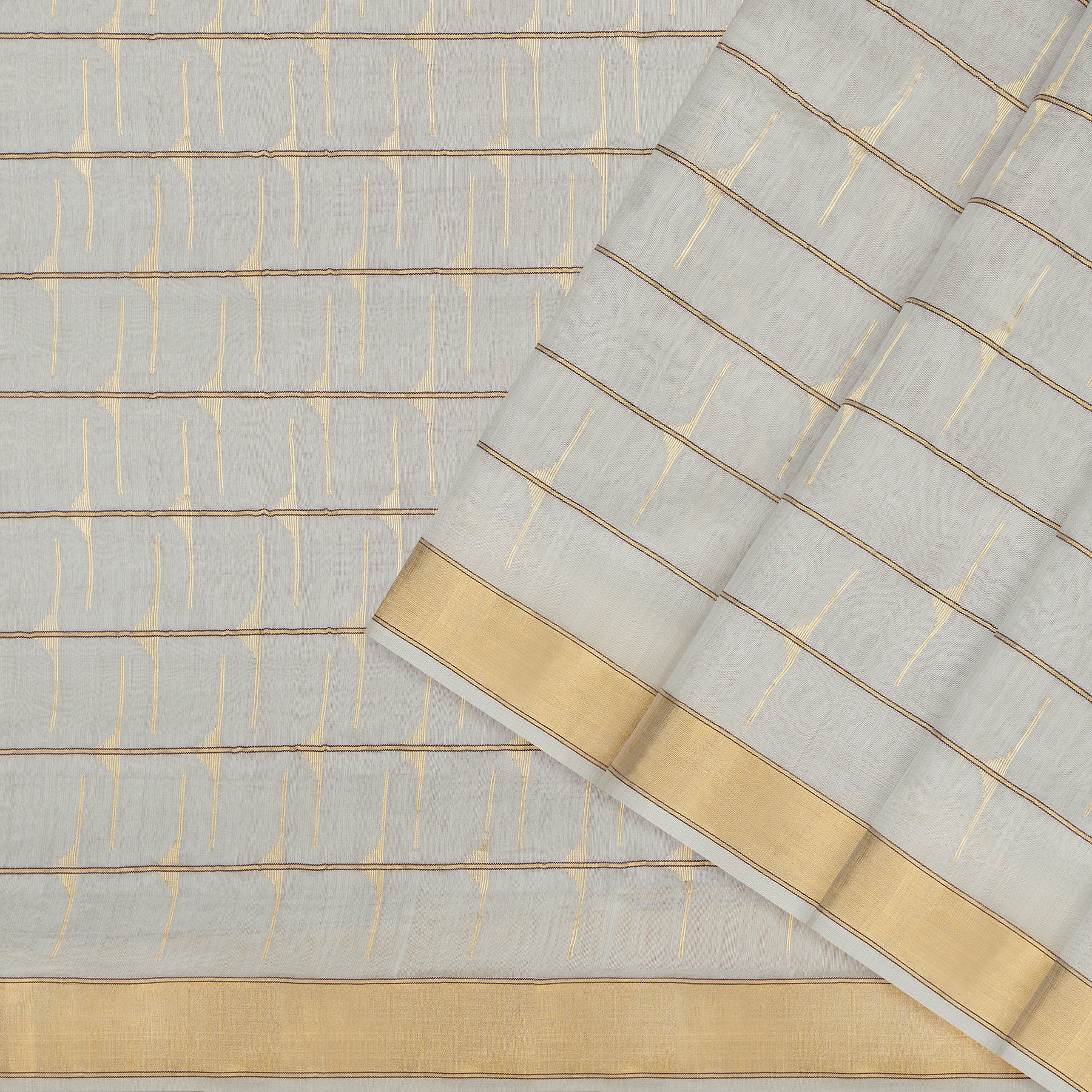 Pradeep Pillai Chanderi Silk/Cotton Sari 25-008-HS005-00345 - Cover View