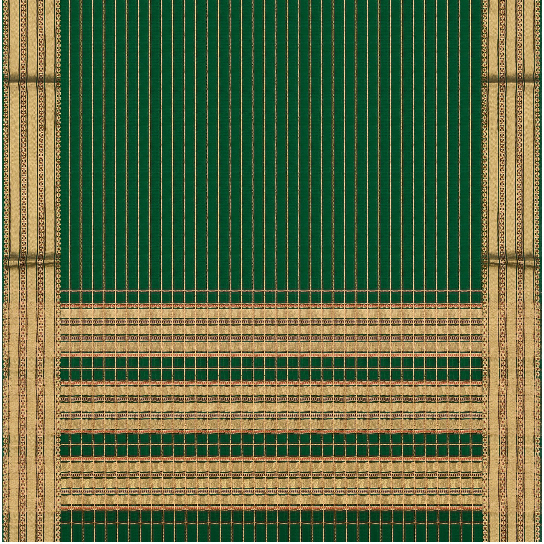 Pradeep Pillai Chanderi Silk/Cotton Sari 25-008-HS005-00532 - Full View