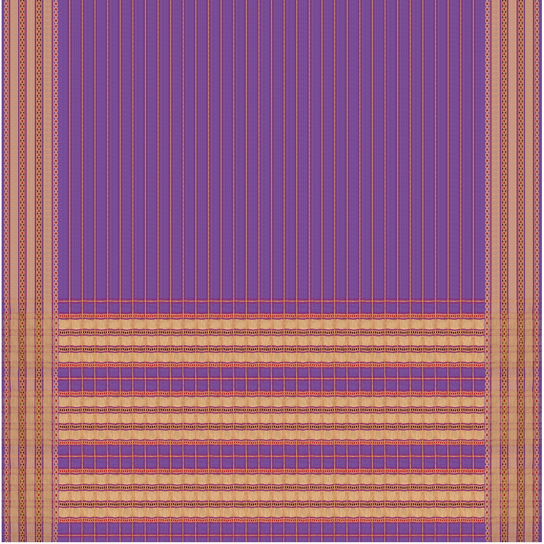 Pradeep Pillai Chanderi Silk/Cotton Sari 25-008-HS005-00584 - Full View