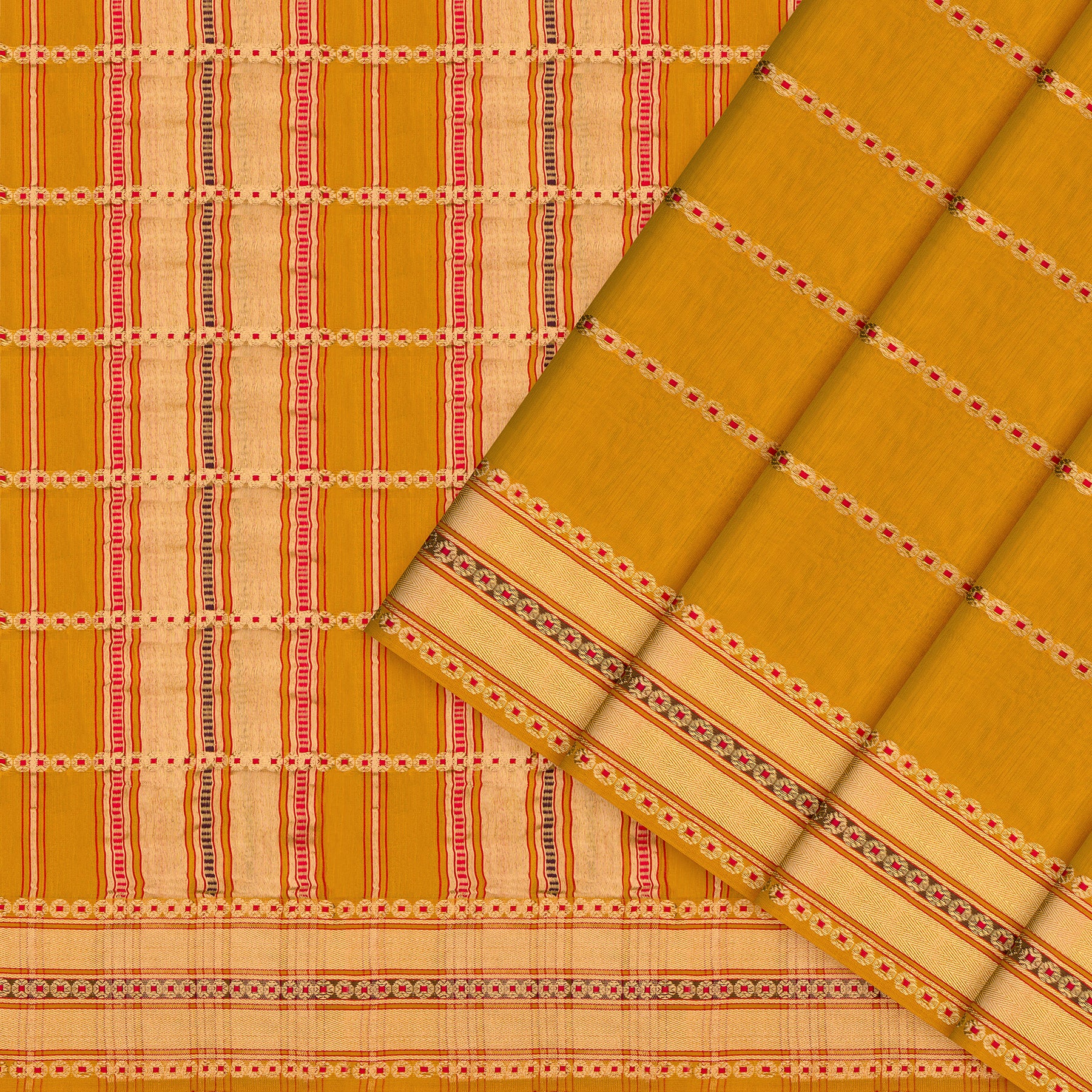 Pradeep Pillai Chanderi Silk/Cotton Sari 25-008-HS005-00625 - Cover View