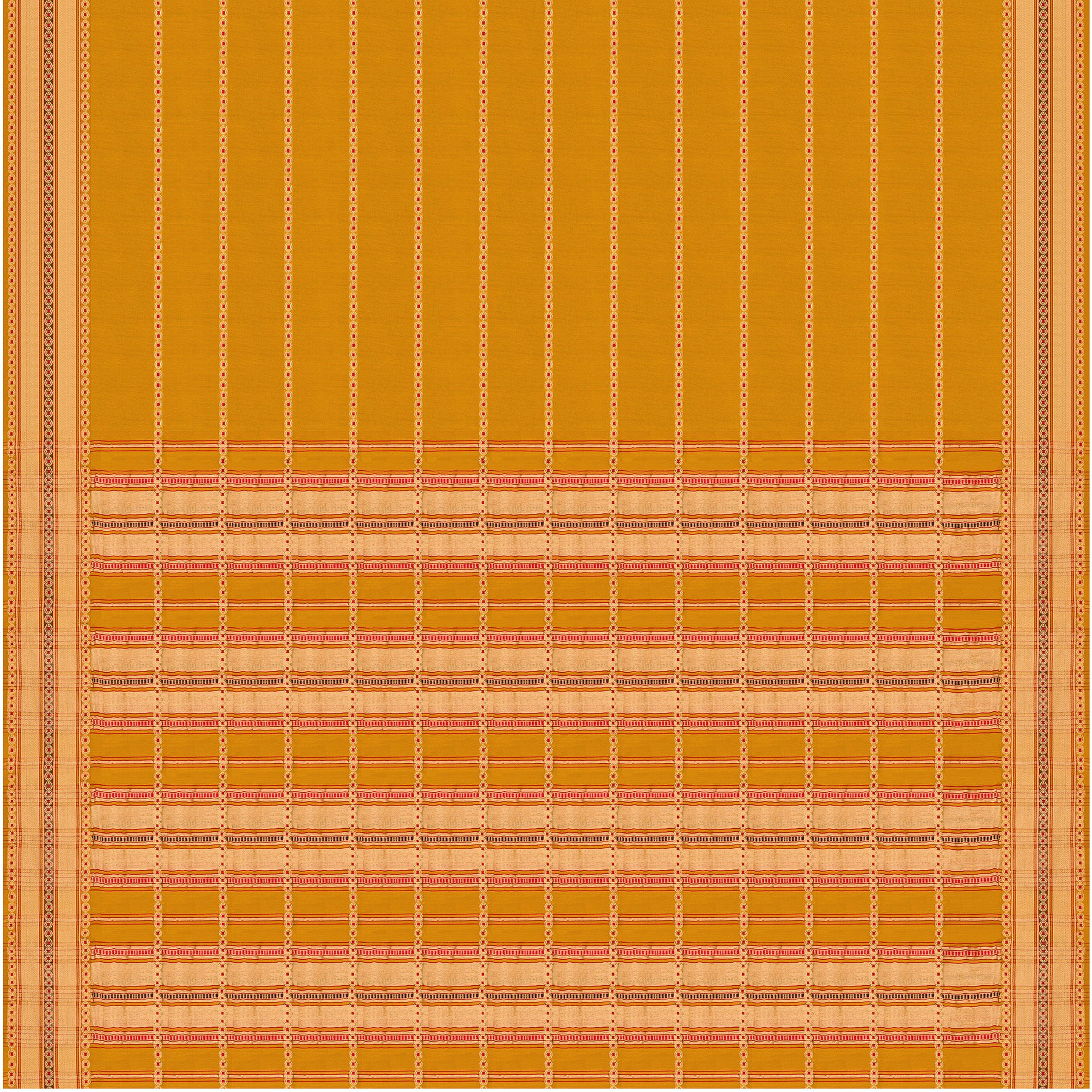 Pradeep Pillai Chanderi Silk/Cotton Sari 25-008-HS005-00625 - Full View
