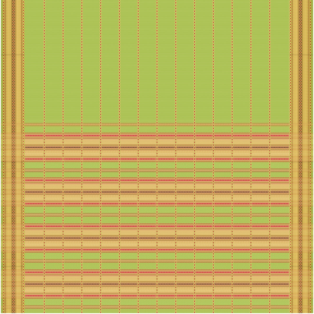 Pradeep Pillai Chanderi Silk/Cotton Sari 25-008-HS005-00628 - Full View