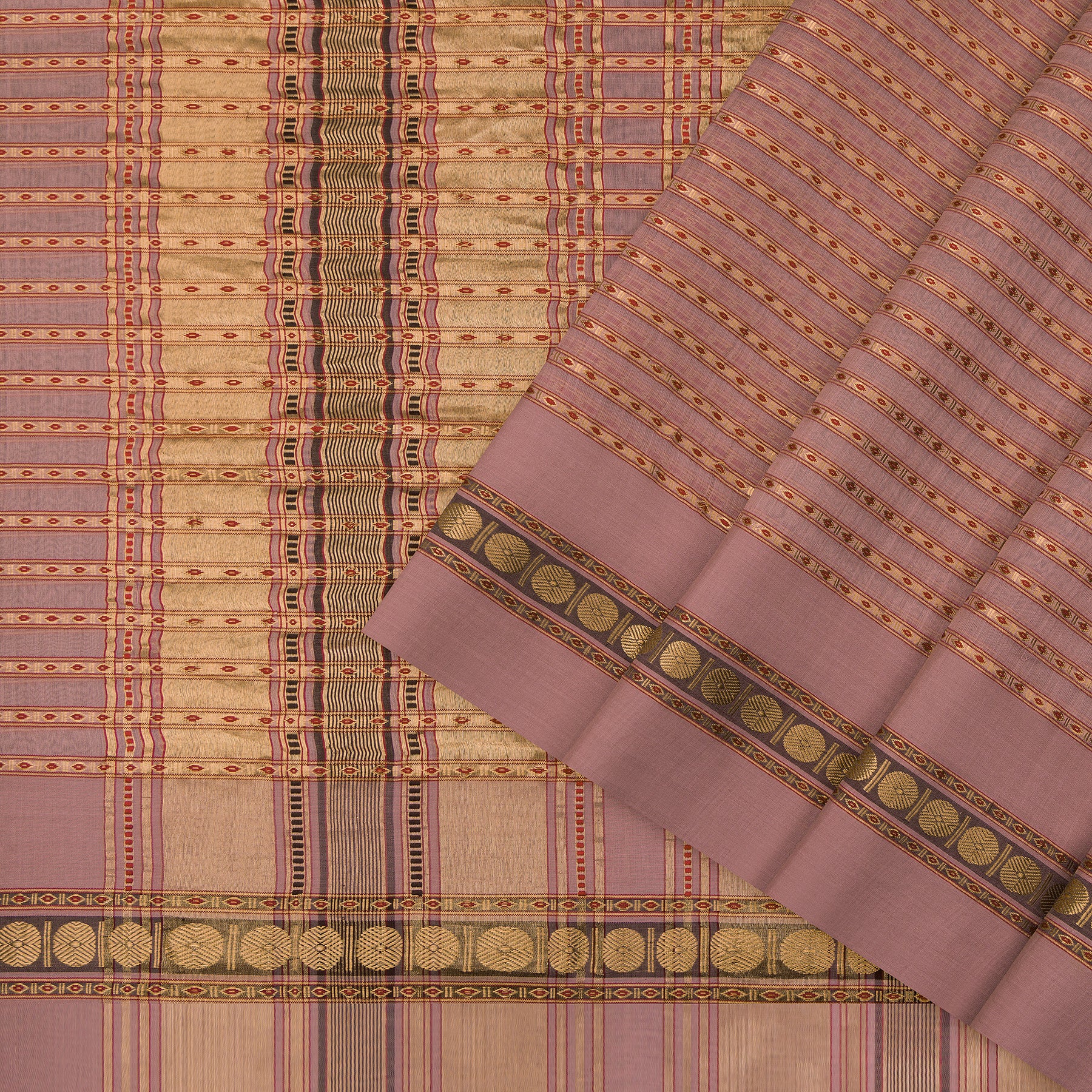 Pradeep Pillai Chanderi Silk/Cotton Sari 25-008-HS005-00632 - Cover View