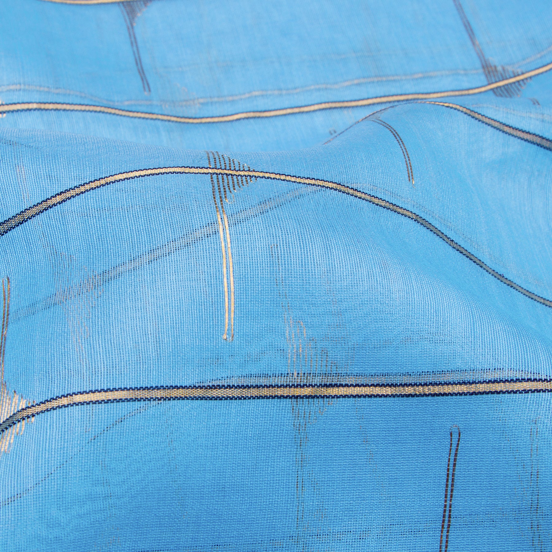 Pradeep Pillai Chanderi Silk/Cotton Sari 25-008-HS005-00702 - Fabric View