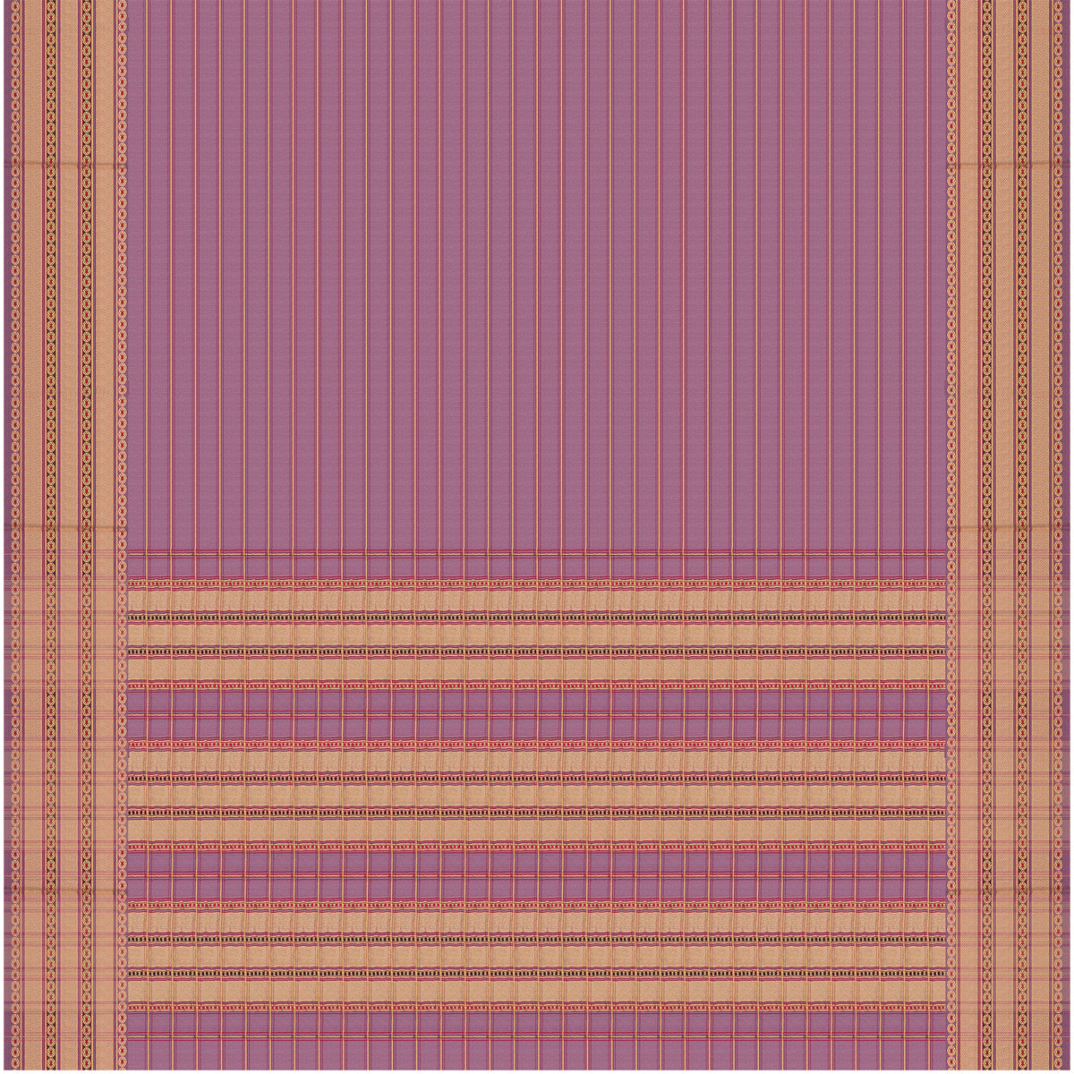 Pradeep Pillai Chanderi Silk/Cotton Sari 25-008-HS005-00710 - Full View