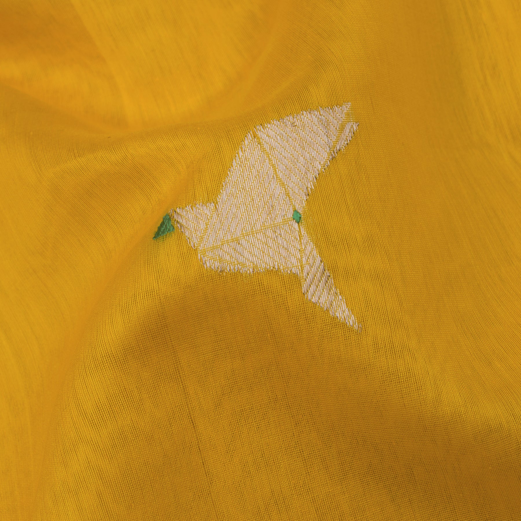 Pradeep Pillai Chanderi Silk/Cotton Sari 25-008-HS005-00581 - Fabric View