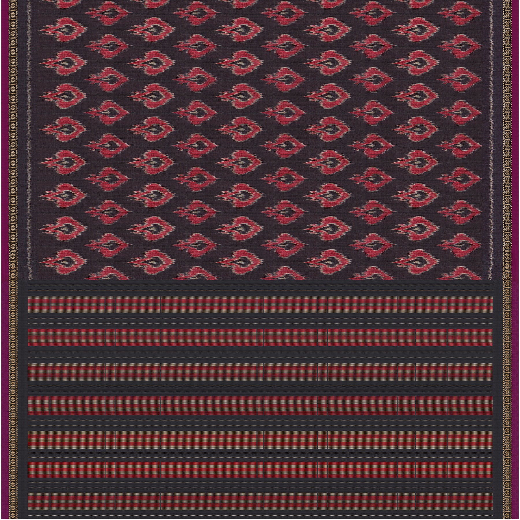 Vani Vrtti Tussore Silk Sari 25-015-HS002-00126 - Full View