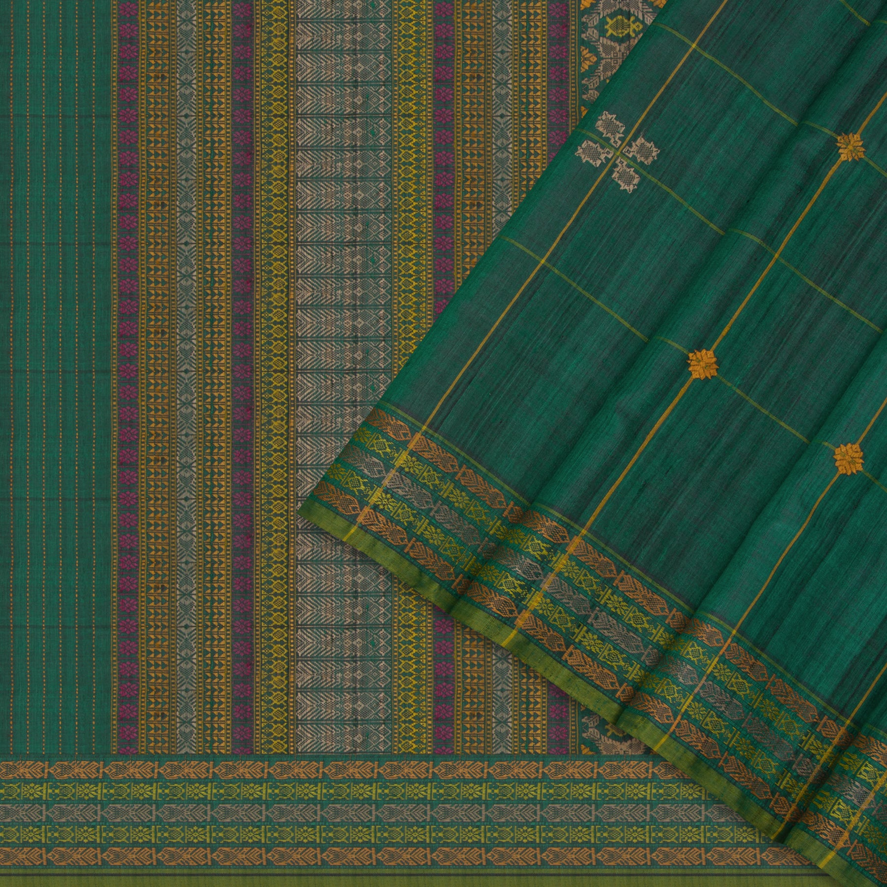 Vani Vrtti Tussore Silk Sari 25-015-HS002-00190 - Cover View