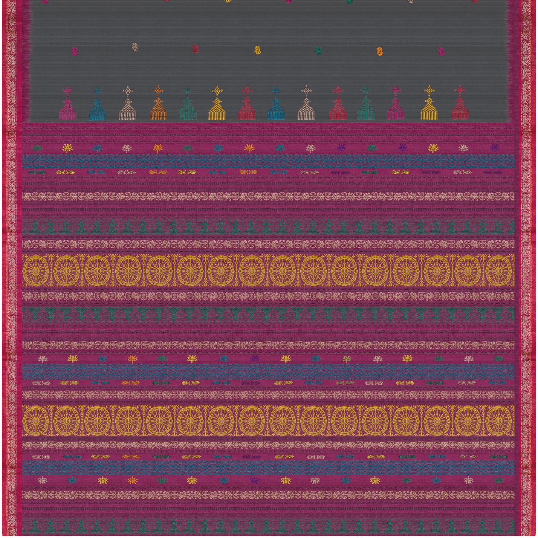 Vani Vrtti Tussore Silk Sari 25-015-HS002-00200 - Full View