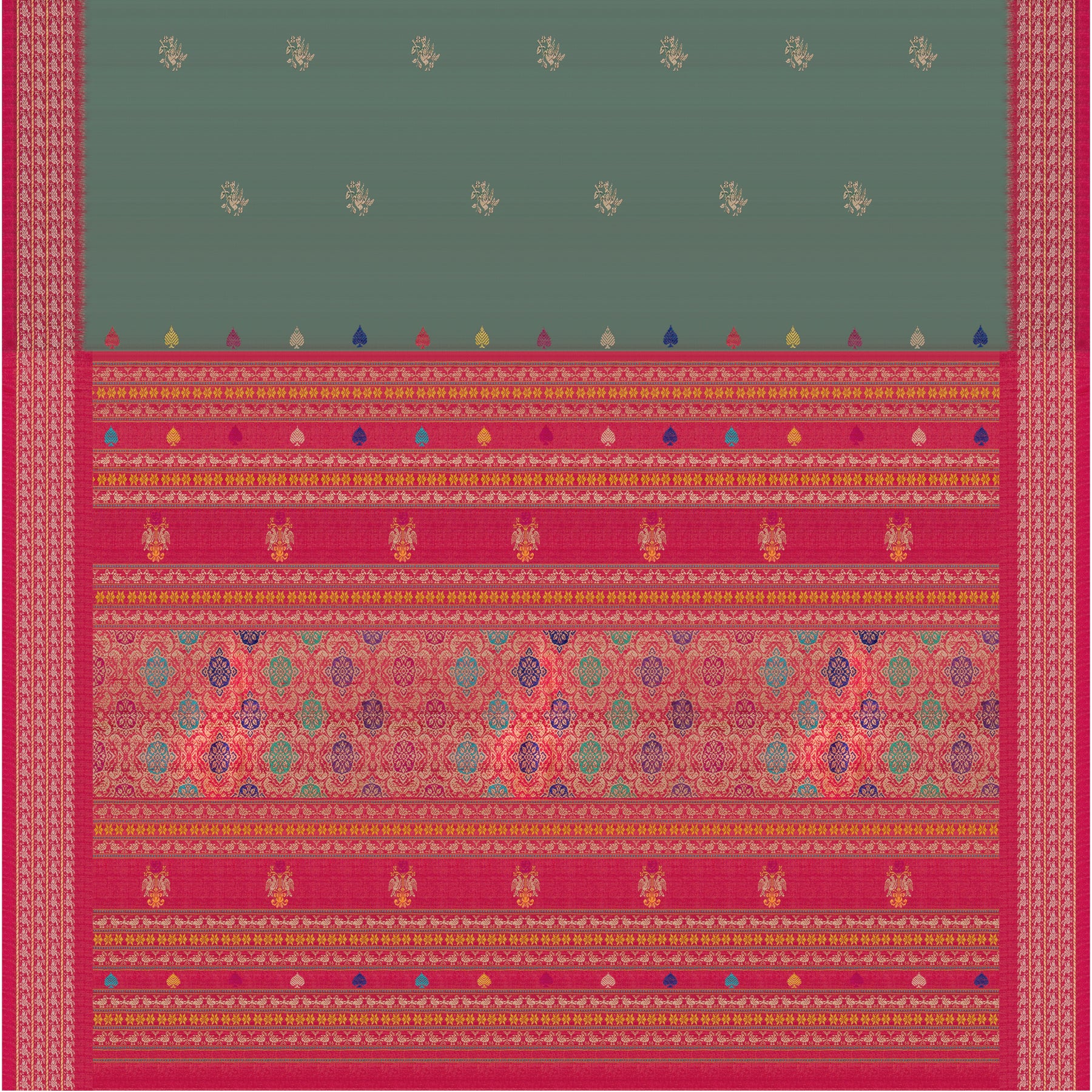 Vani Vrtti Tussore Silk Sari 25-015-HS002-00201 - Full View