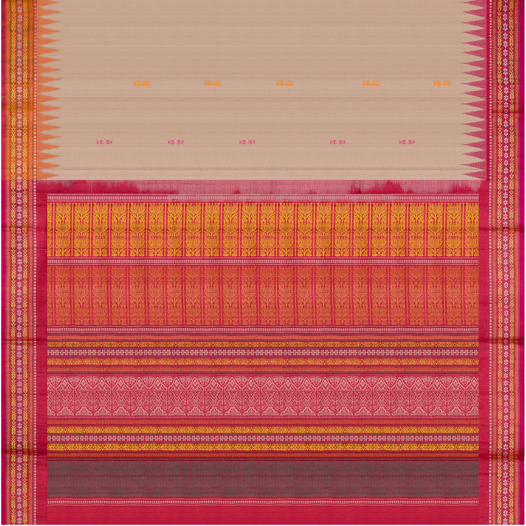 Vani Vrtti Tussore Silk Sari 25-015-HS002-00203 - Full View