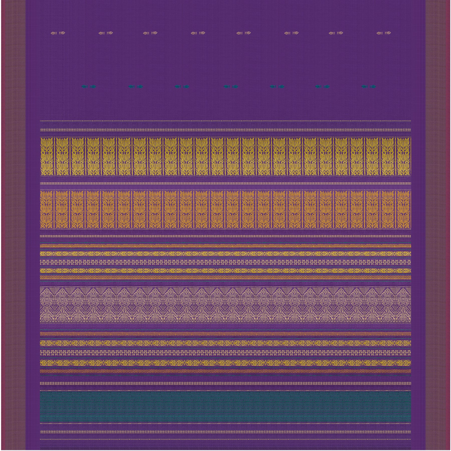 Vani Vrtti Tussore Silk Sari 25-015-HS002-00208 - Full View