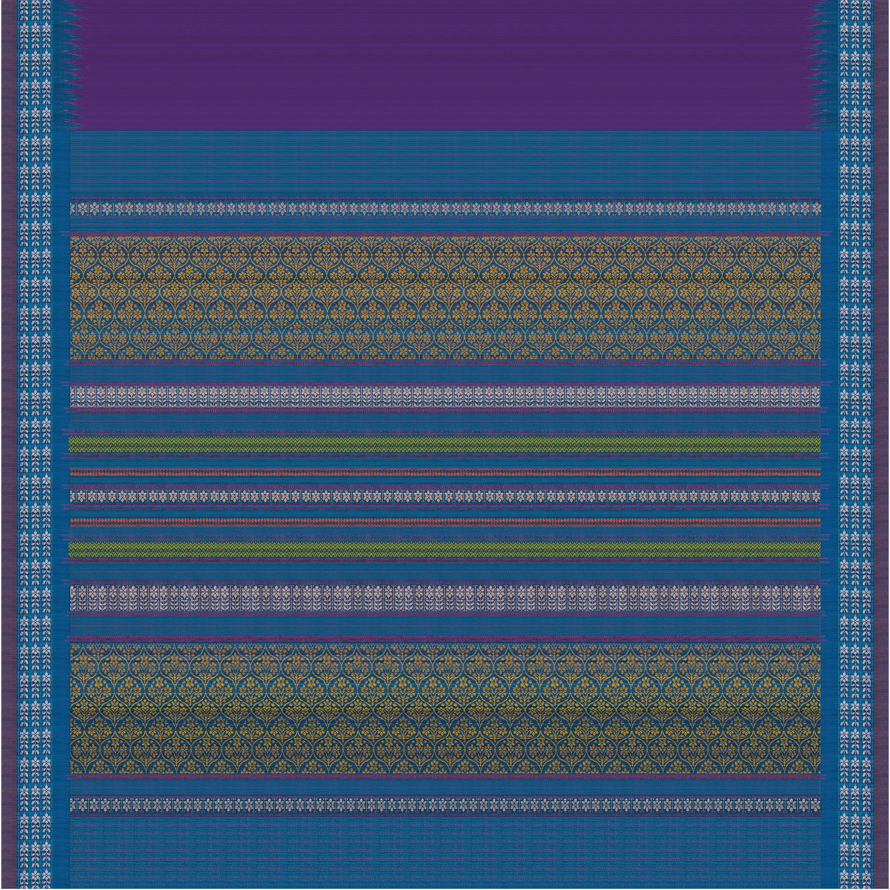 Vani Vrtti Tussore Silk Sari 25-015-HS002-00211 - Full View