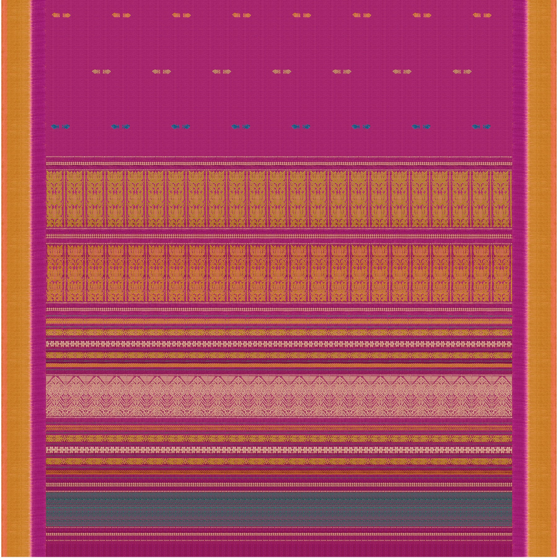 Vani Vrtti Tussore Silk Sari 25-015-HS002-00216 - Full View