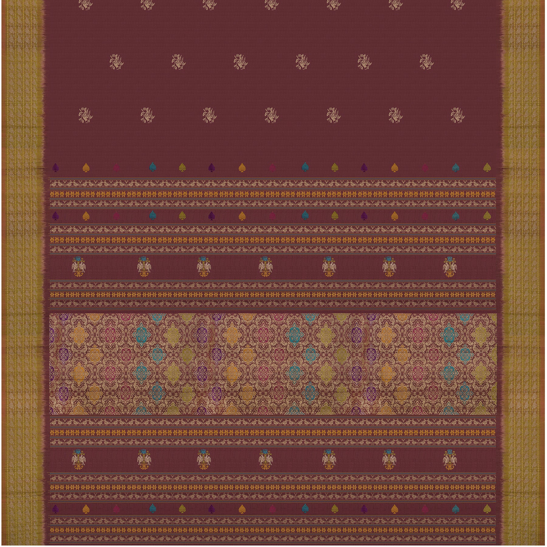 Vani Vrtti Tussore Silk Sari 25-015-HS002-00231 - Full View