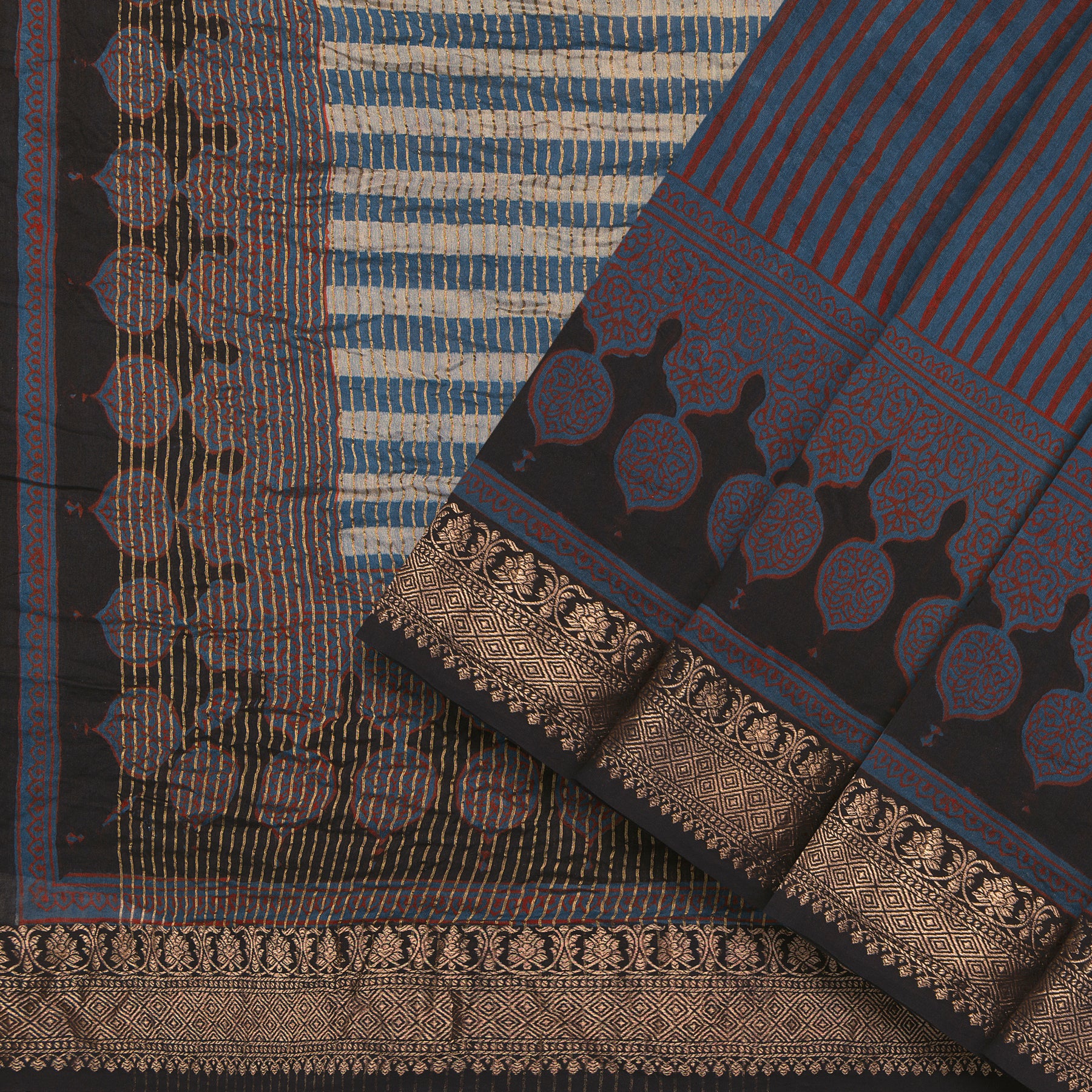 Vraj Bhoomi Chanderi Silk Sari 25-025-HS002-00015 - Cover View