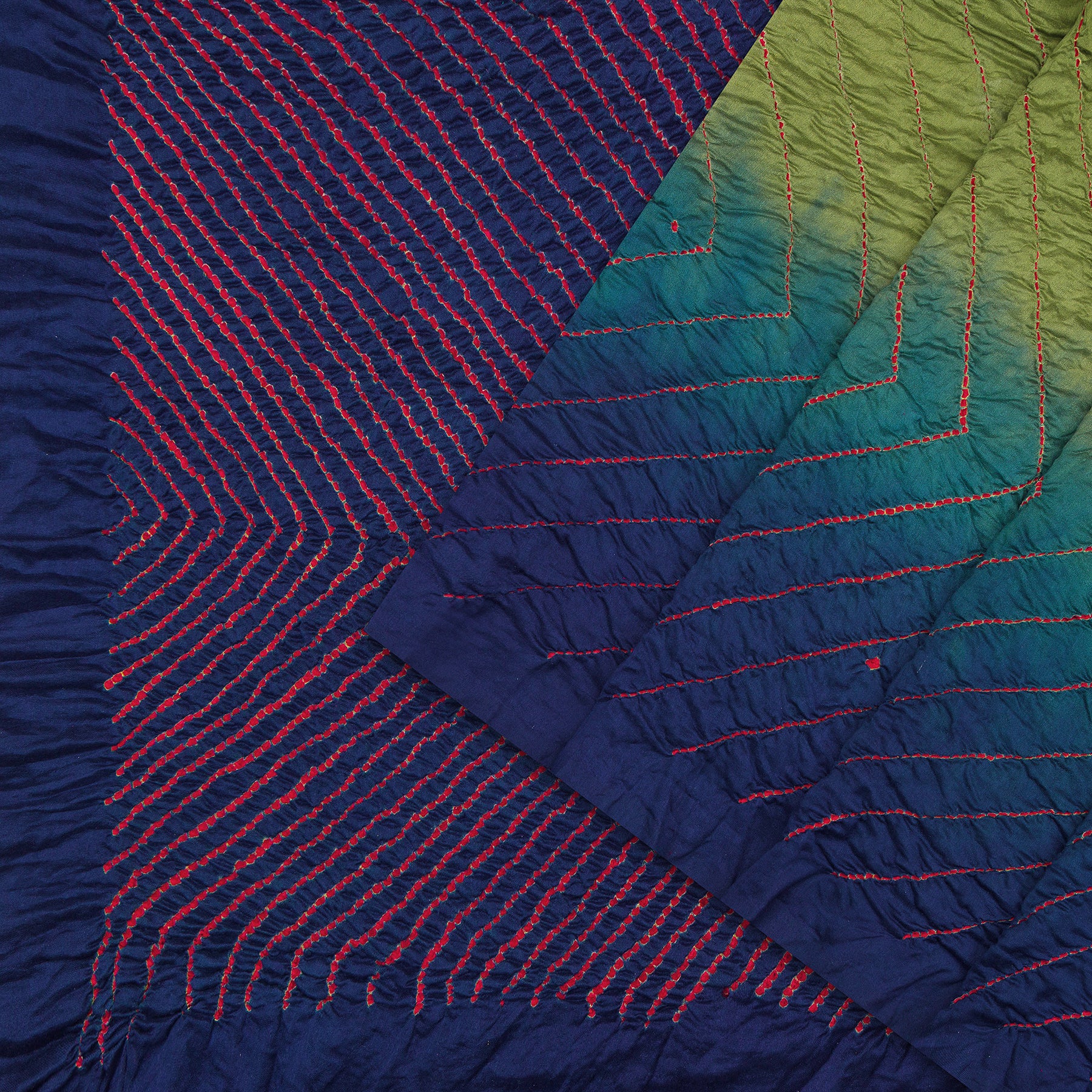 Neelgar Bandhani Mixed Material Sari 25-026-HS004-00002 - Cover View