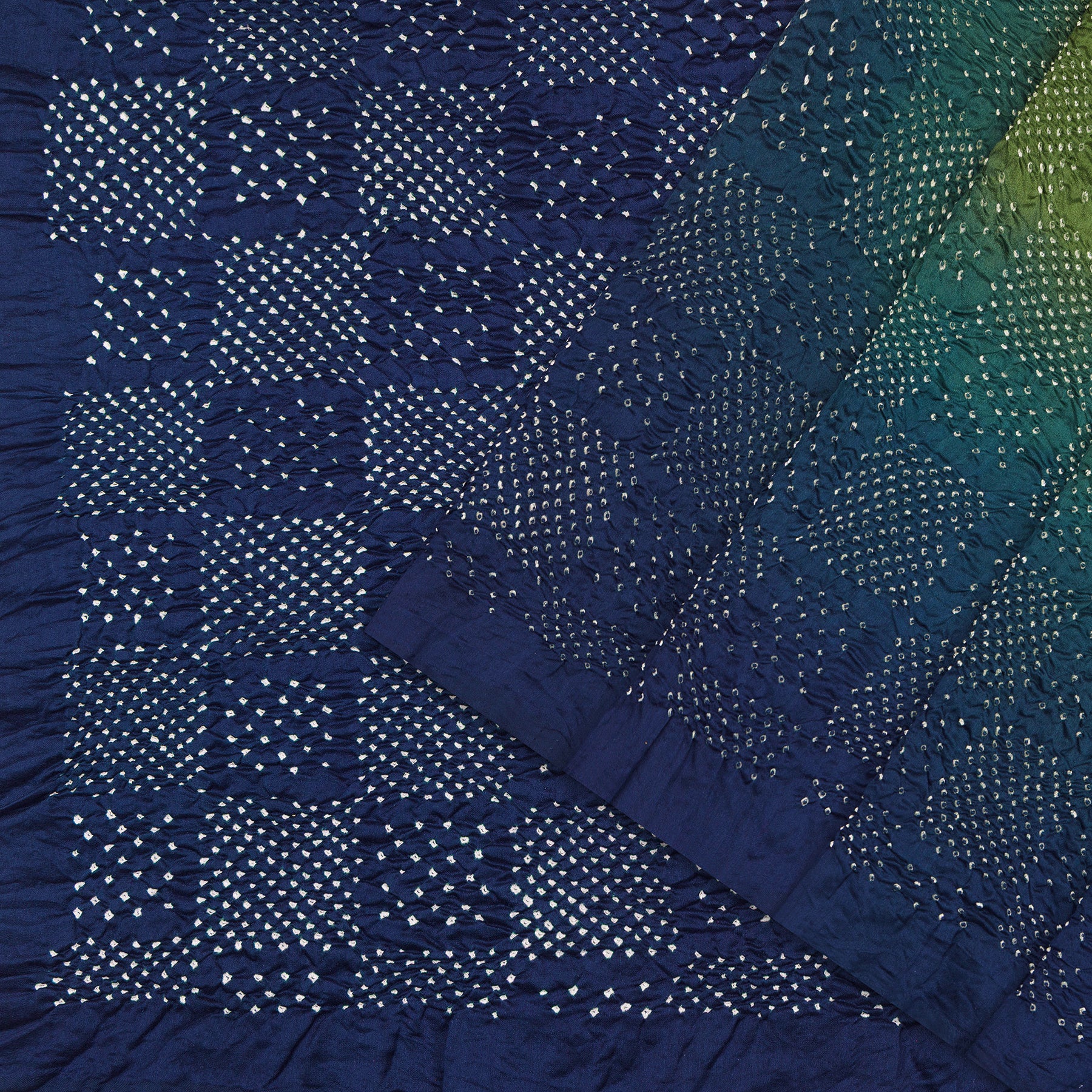 Neelgar Bandhani Mixed Material Sari 25-026-HS004-00009 - Cover View