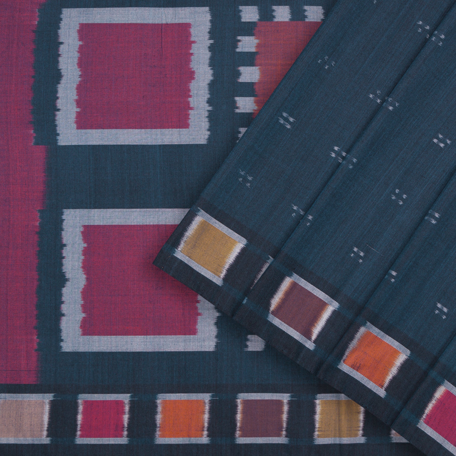 Erisri Ikat Silk Sari 25-027-HS002-00140 - Cover View