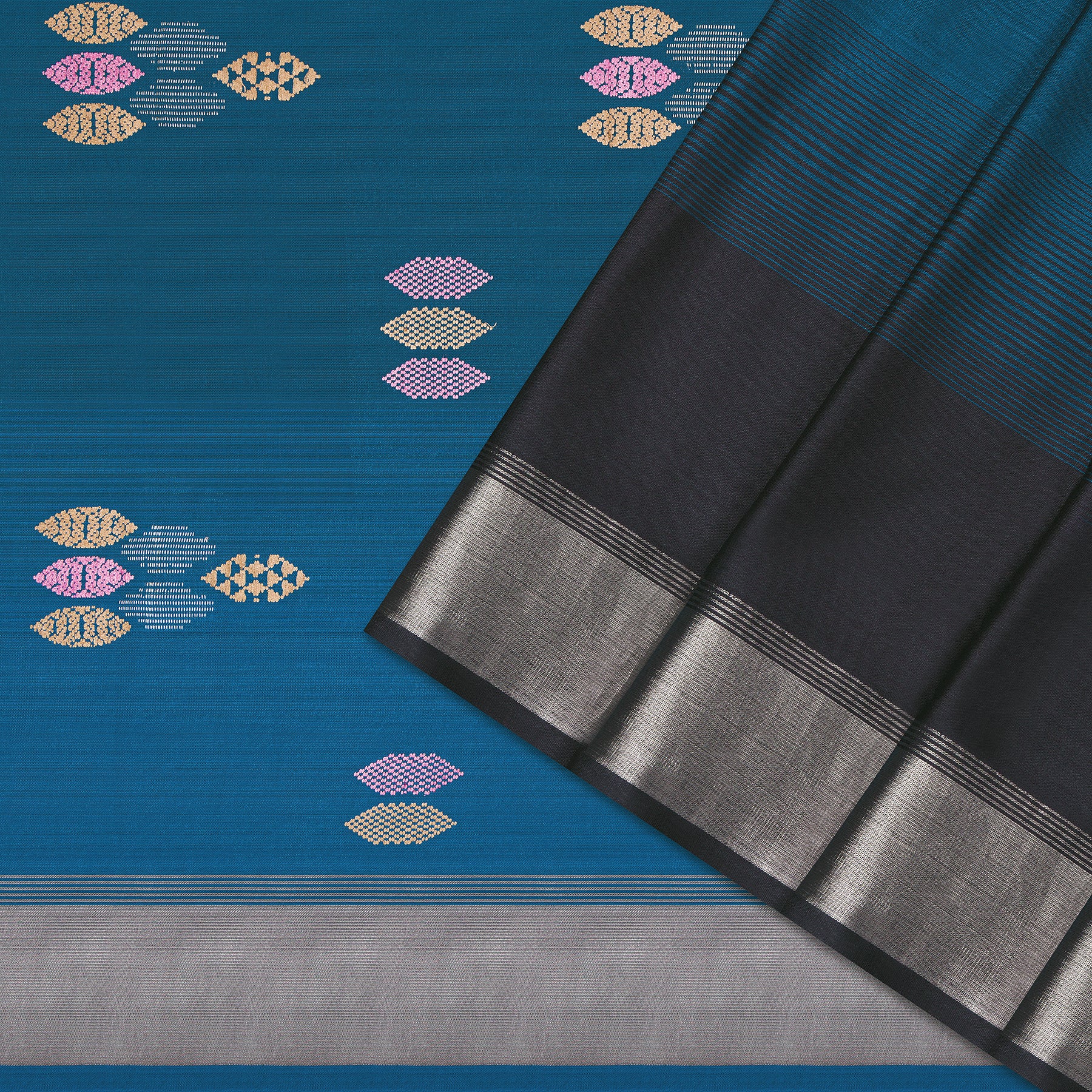 Erisri Jamdani Silk Sari 25-027-HS002-00146 - Cover View