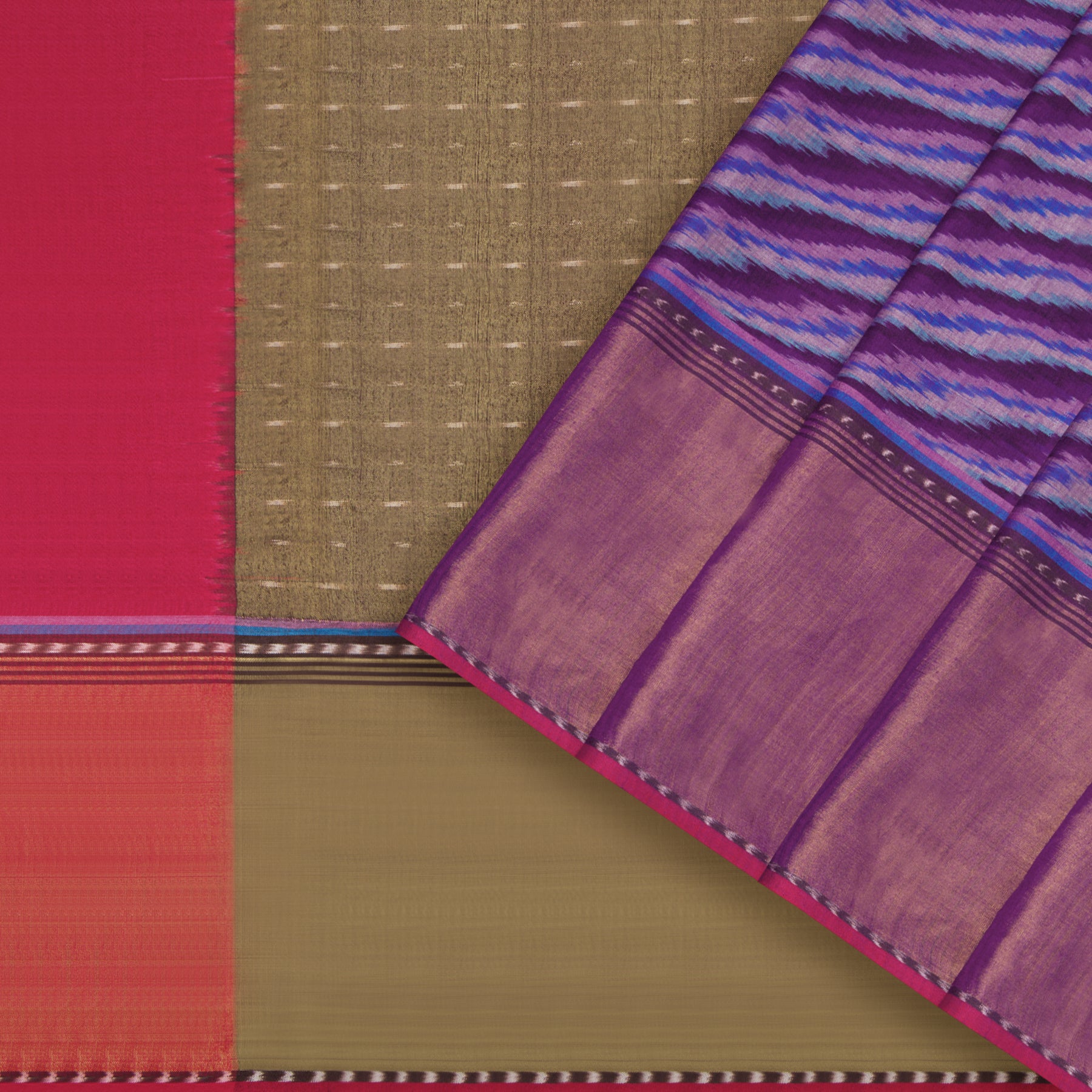 Erisri Ikat Silk Sari 25-027-HS002-00160 - Cover View