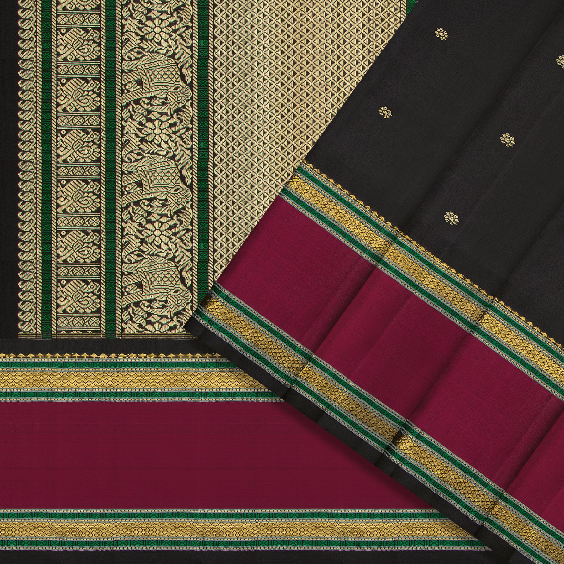 Kanakavalli Kanjivaram Silk Sari 25-040-HS001-09118 - Cover View