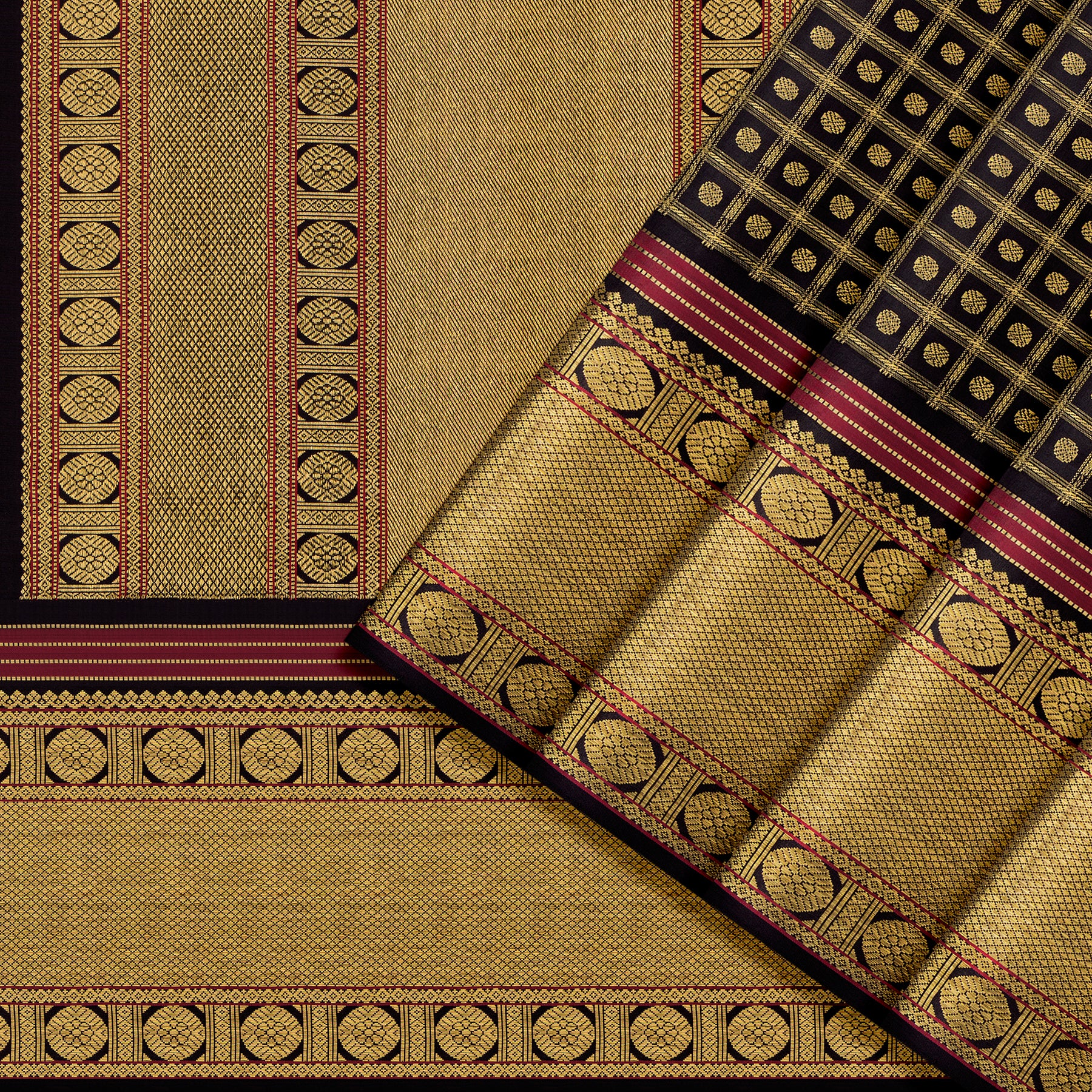 Kanakavalli Kanjivaram Silk Sari 25-041-HS001-02320 - Cover View