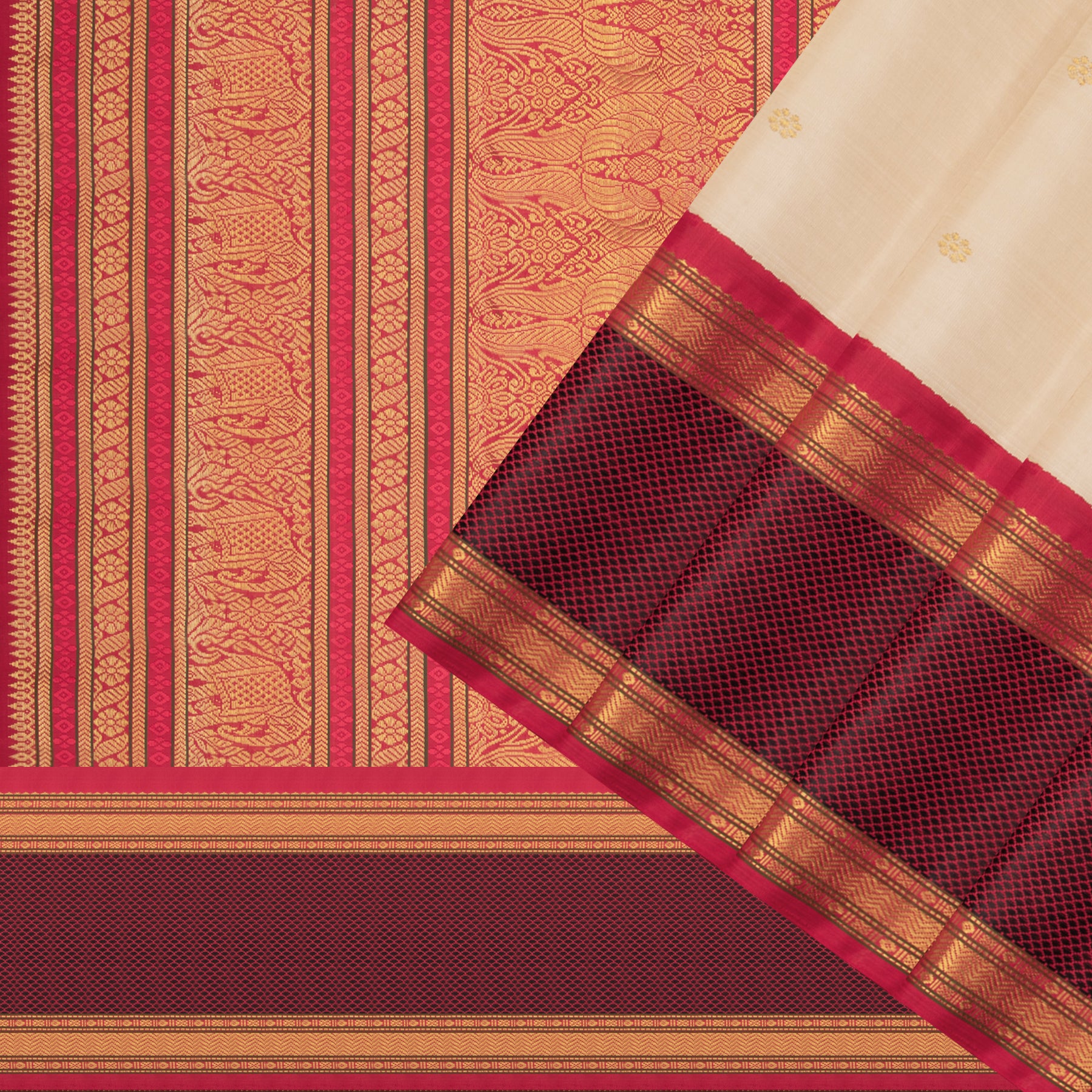 Kanakavalli Kanjivaram Silk Sari 25-041-HS001-07411 - Cover View