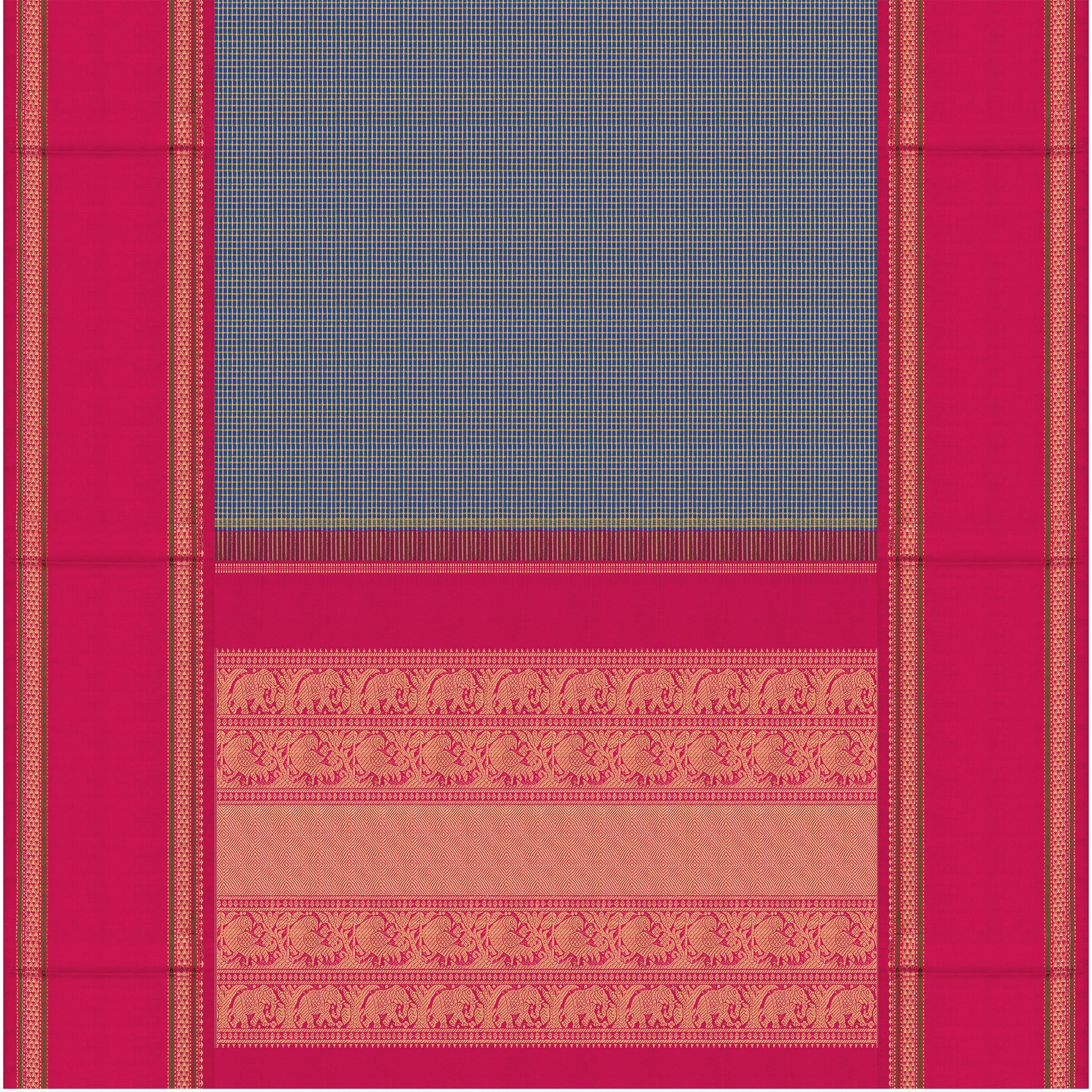 Kanakavalli Kanjivaram Silk Sari 25-041-HS001-09198 - Full View