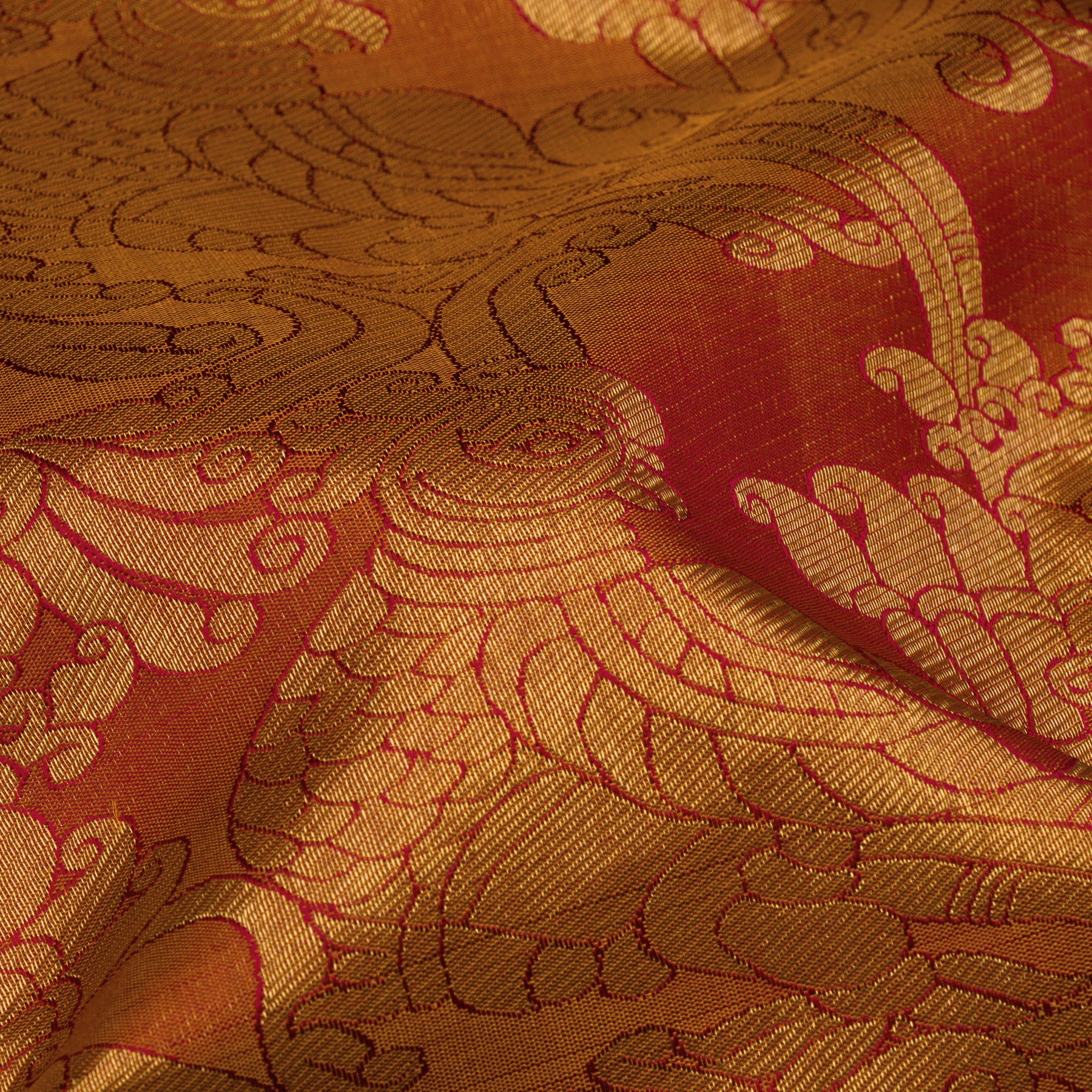 Kanakavalli Kanjivaram Silk Sari 25-100-HS001-10868 - Fabric View