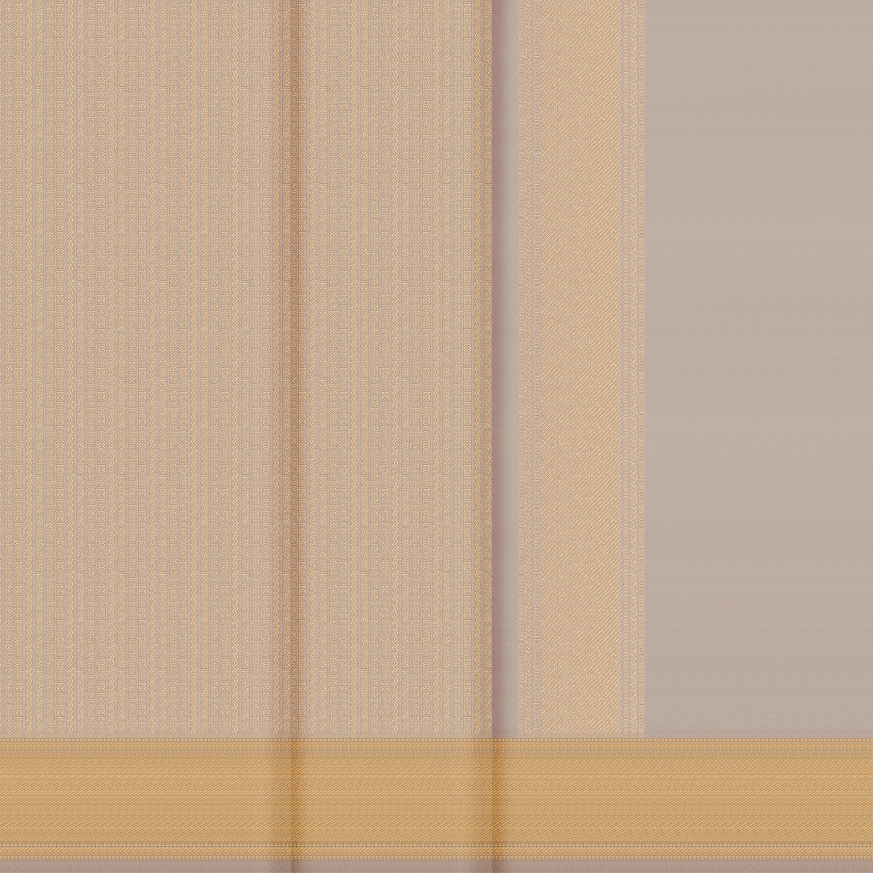 Kanakavalli Kanjivaram Silk Angavastram CO-ORD 25-109-AF001-05431 - Double Pleated View