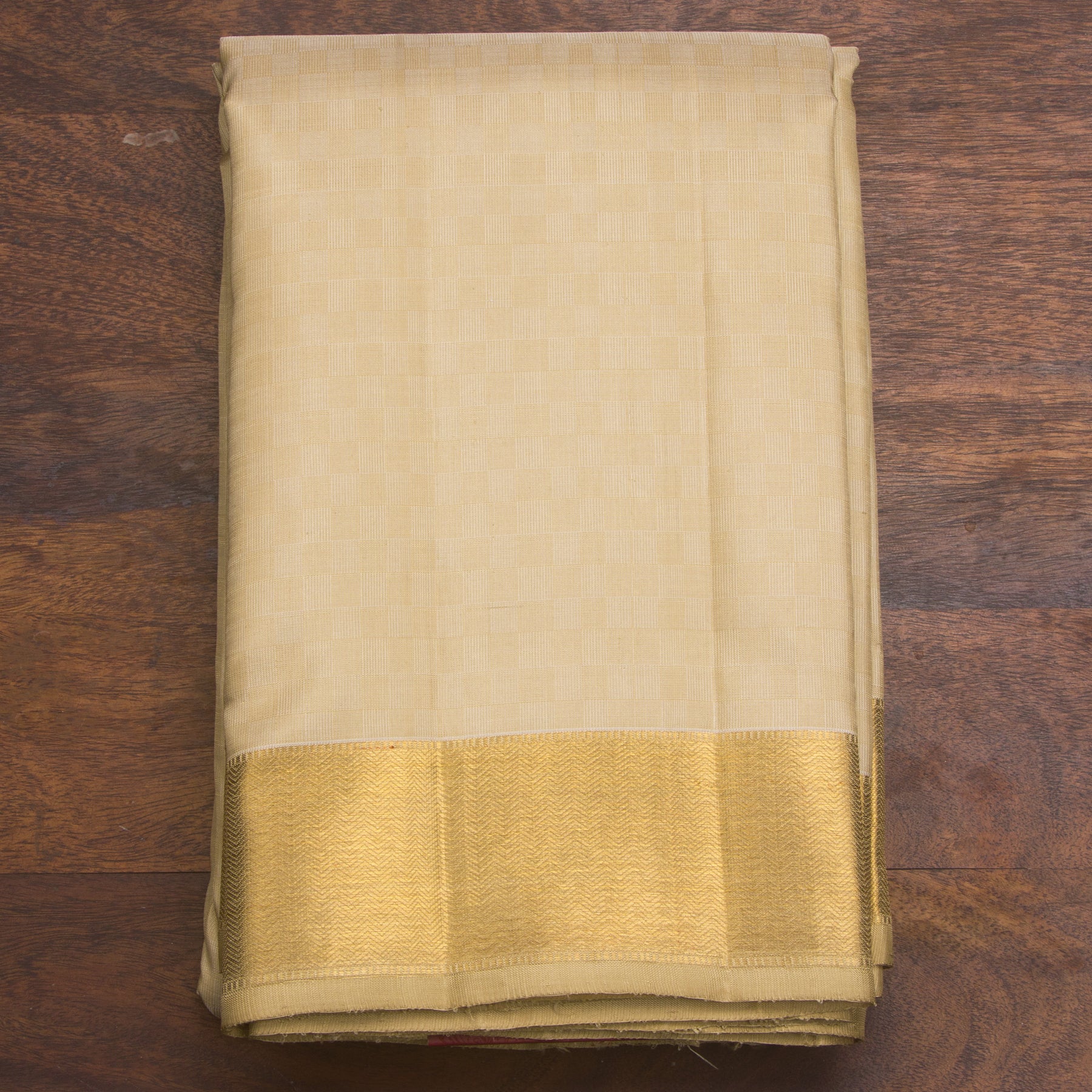 Kanakavalli Kanjivaram Silk Angavastram CO-ORD 25-109-AF001-05433 - Folded View