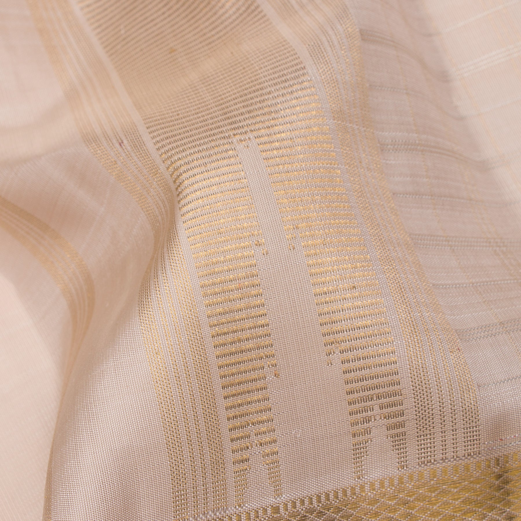 Kanakavalli Kanjivaram Silk Angavastram CO-ORD 25-109-AF001-05435 - Detailed Fabric View