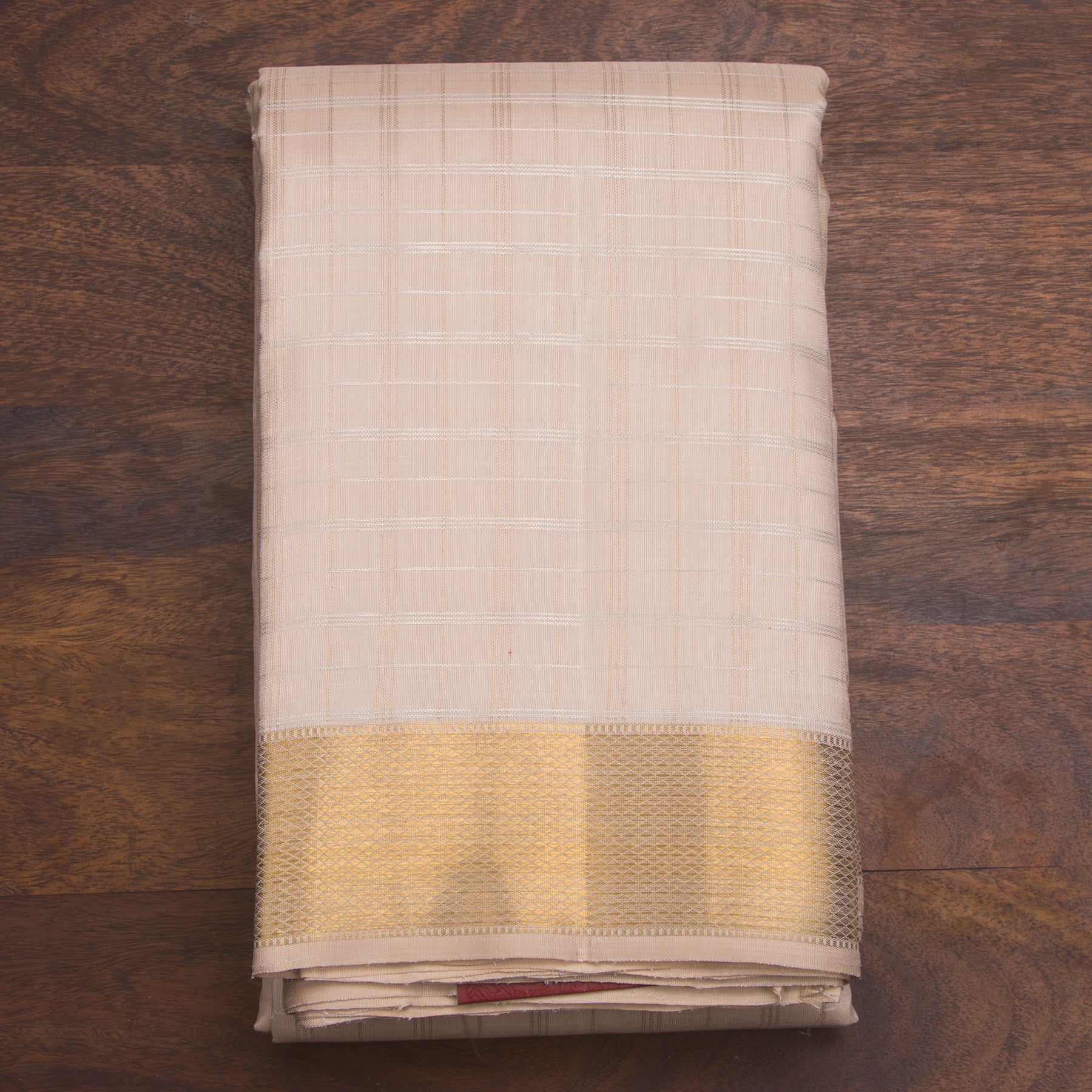 Kanakavalli Kanjivaram Silk Angavastram CO-ORD 25-109-AF001-05435 - Folded View