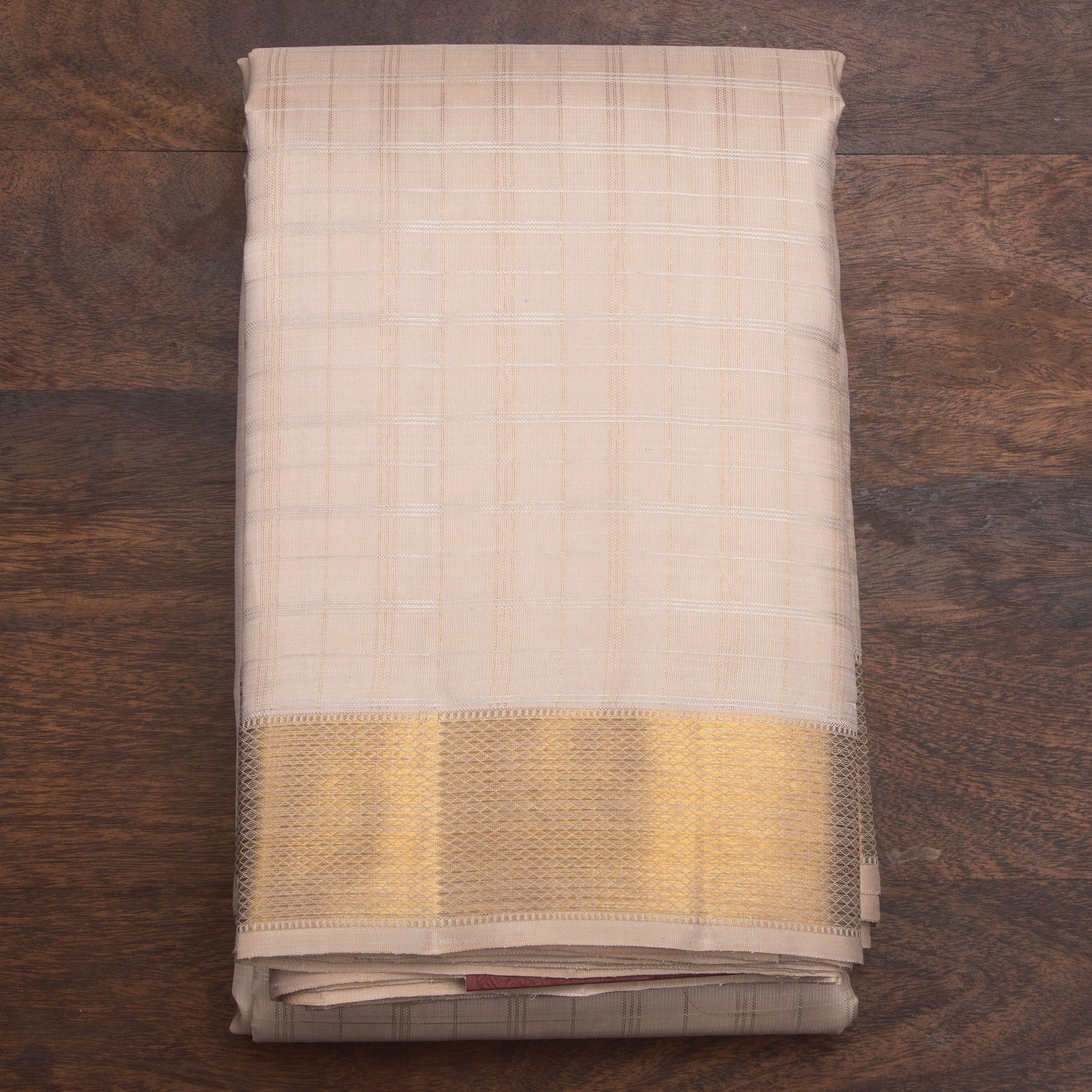 Kanakavalli Kanjivaram Silk Angavastram CO-ORD 25-109-AF001-05436 - Folded View