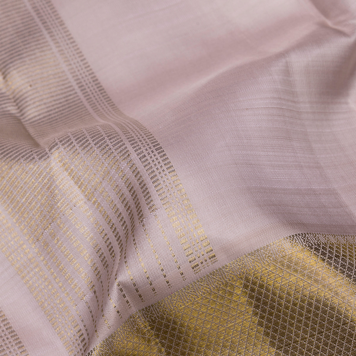Kanakavalli Kanjivaram Silk Angavastram CO-ORD 25-109-AF001-05446 - Detailed Fabric View