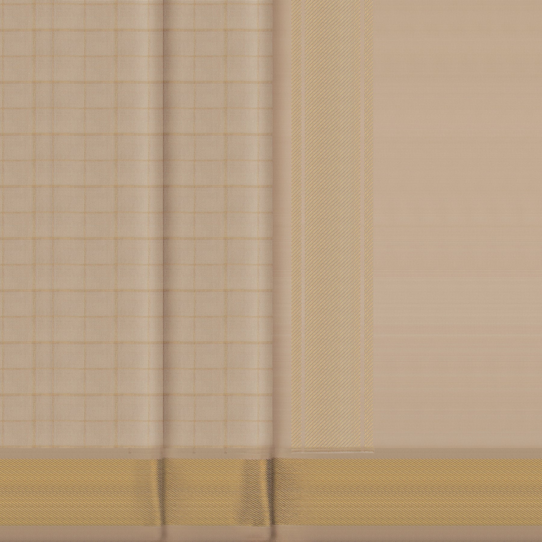 Kanakavalli Kanjivaram Silk Angavastram CO-ORD 25-109-AF001-05918 - Double Pleated View