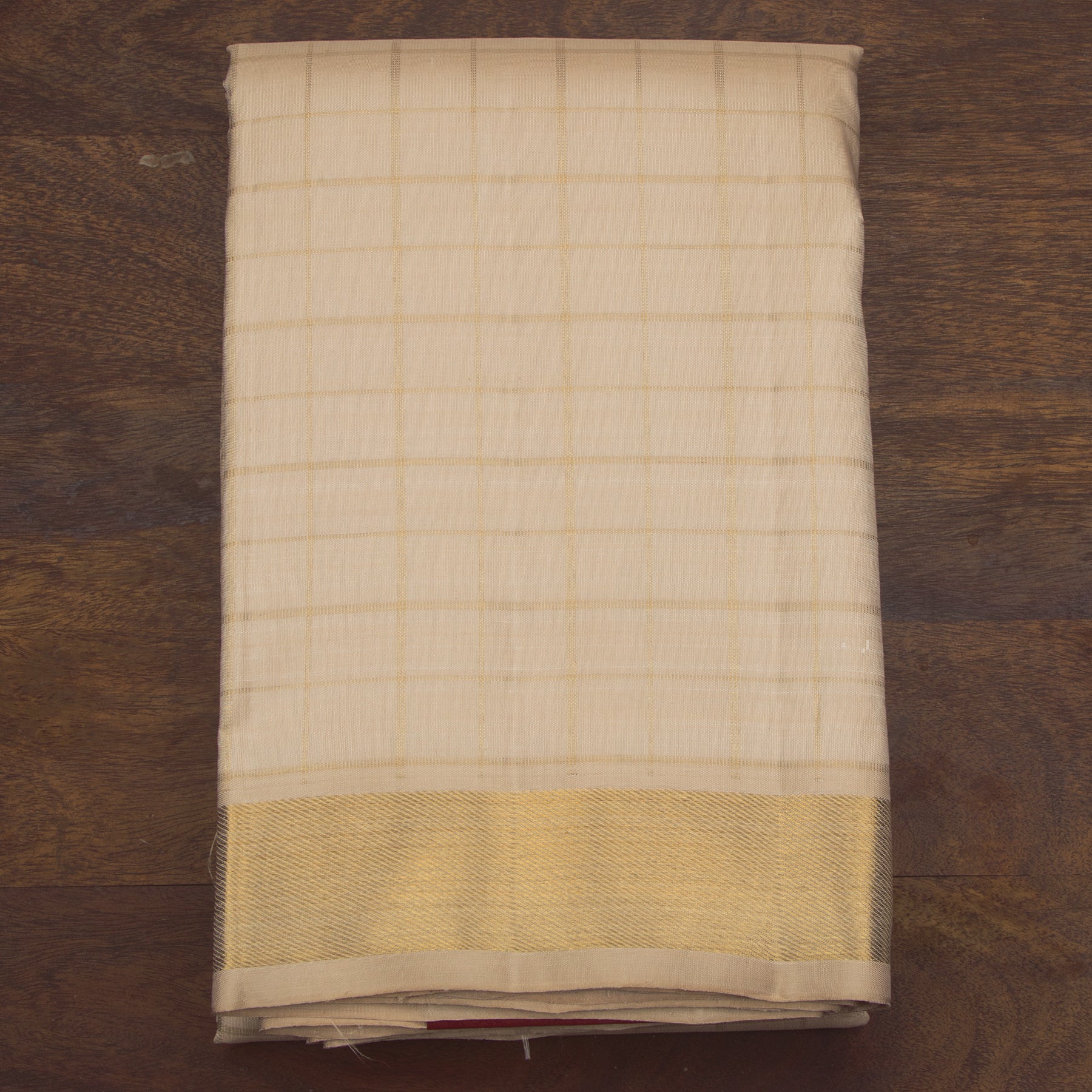 Kanakavalli Kanjivaram Silk Angavastram CO-ORD 25-109-AF001-05918 - Folded View