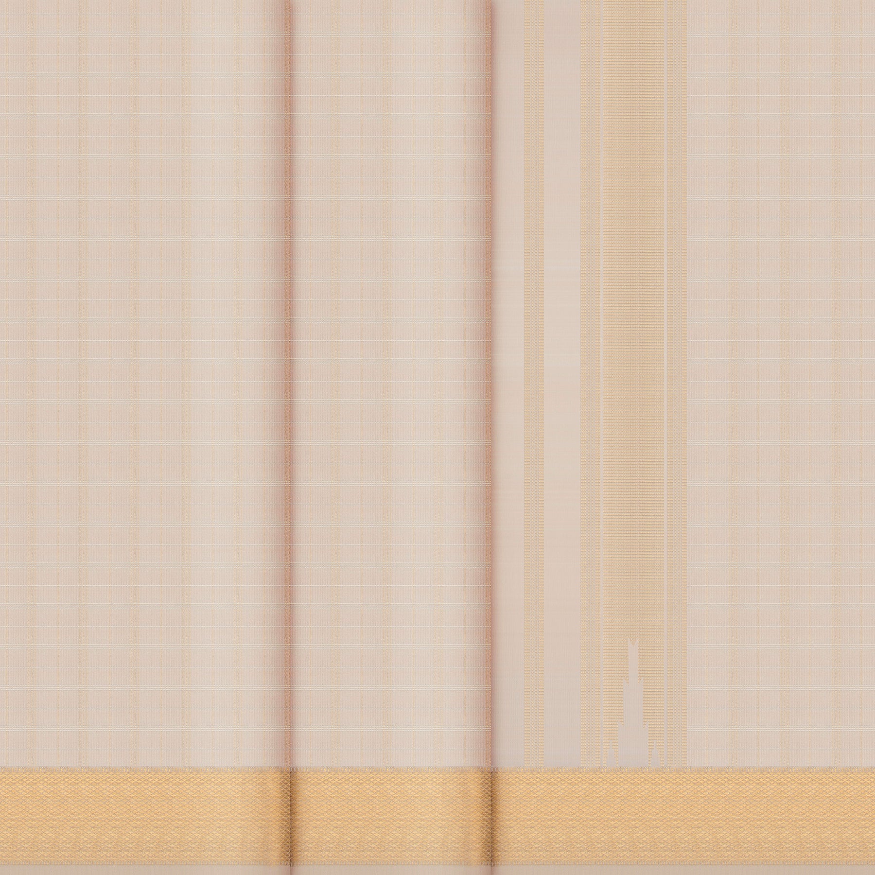 Kanakavalli Kanjivaram Silk Angavastram CO-ORD 25-109-AF001-05922 - Double Pleated View