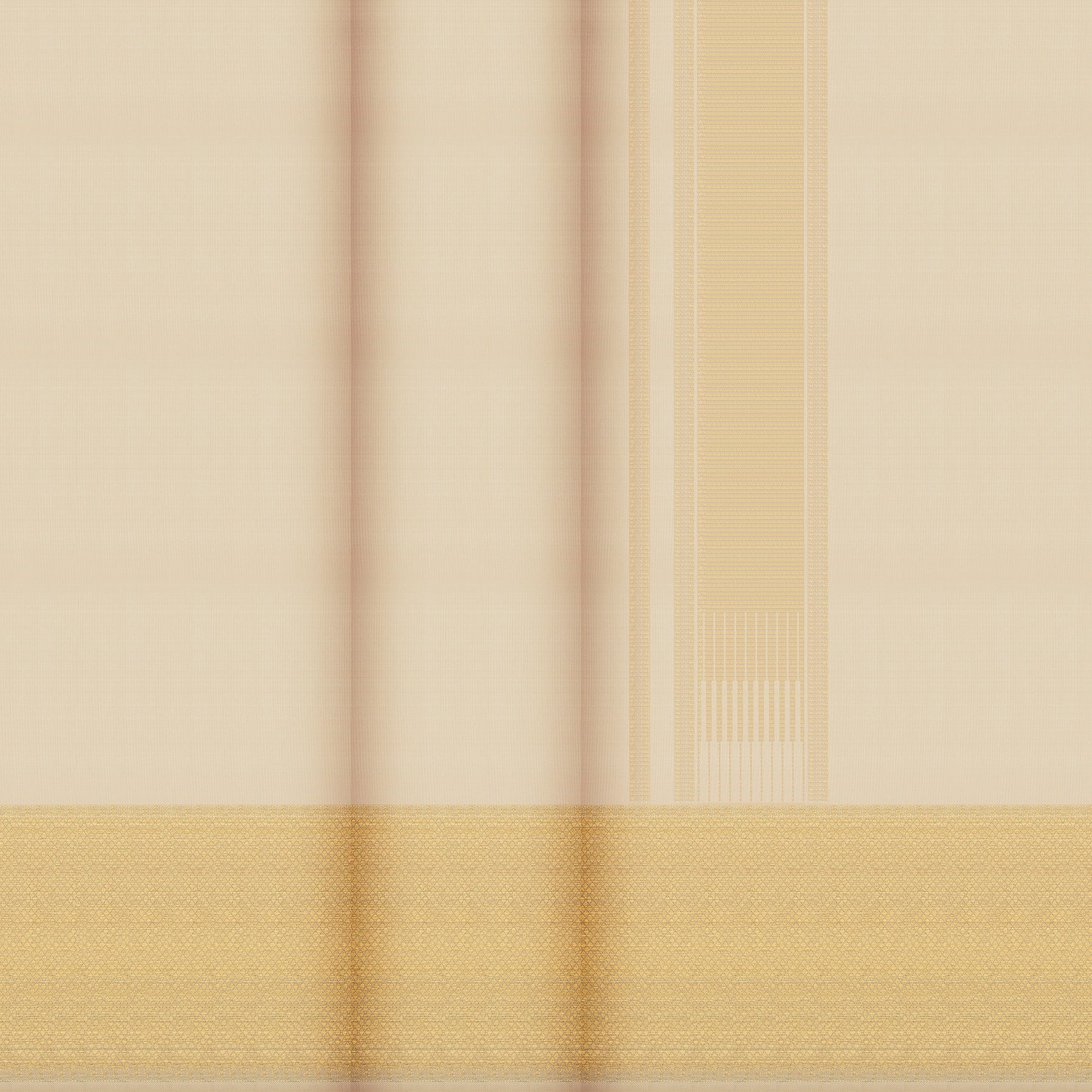 Kanakavalli Kanjivaram Silk Angavastram CO-ORD 25-109-AF001-07089 - Double Pleated View