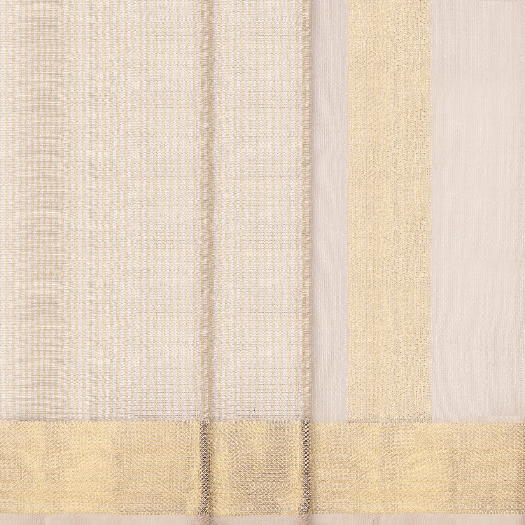 Kanakavalli Kanjivaram Silk Angavastram CO-ORD 25-109-AF001-09691 - Double Pleated View
