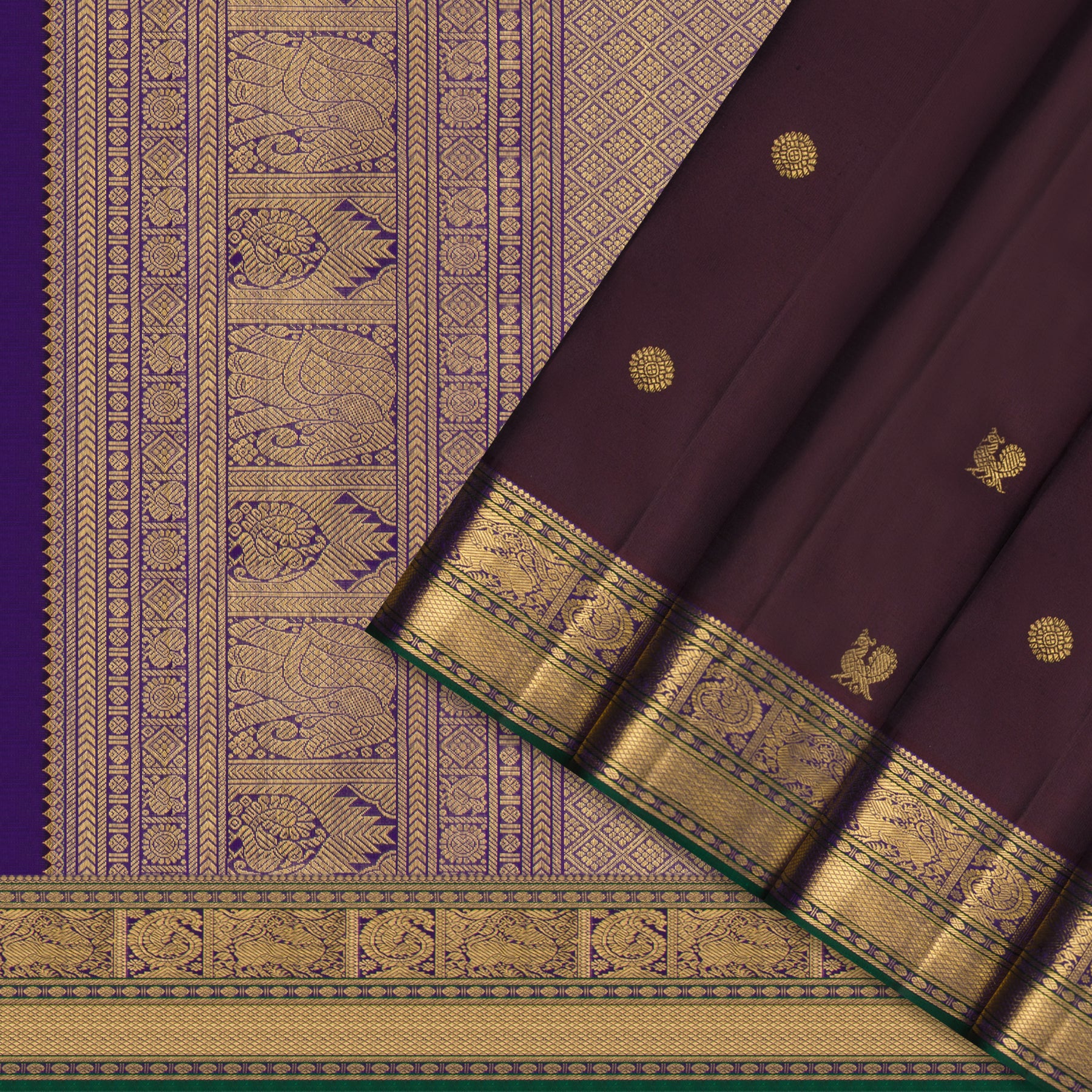 Kanakavalli Kanjivaram Silk Sari 25-109-HS001-09672 - Cover View
