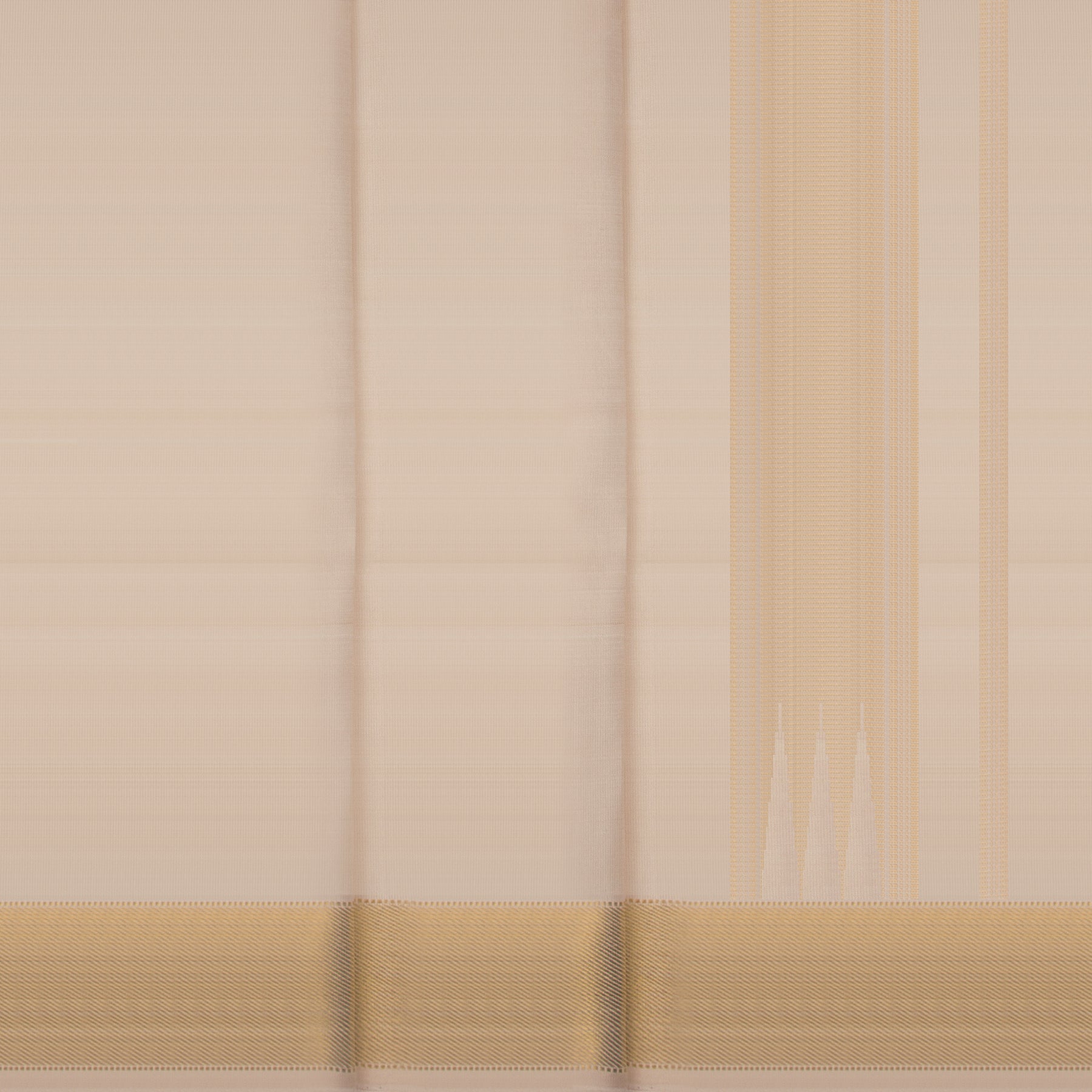 Kanakavalli Kanjivaram Silk Angavastram CO-ORD 25-110-AF001-01324 - Double Pleated View
