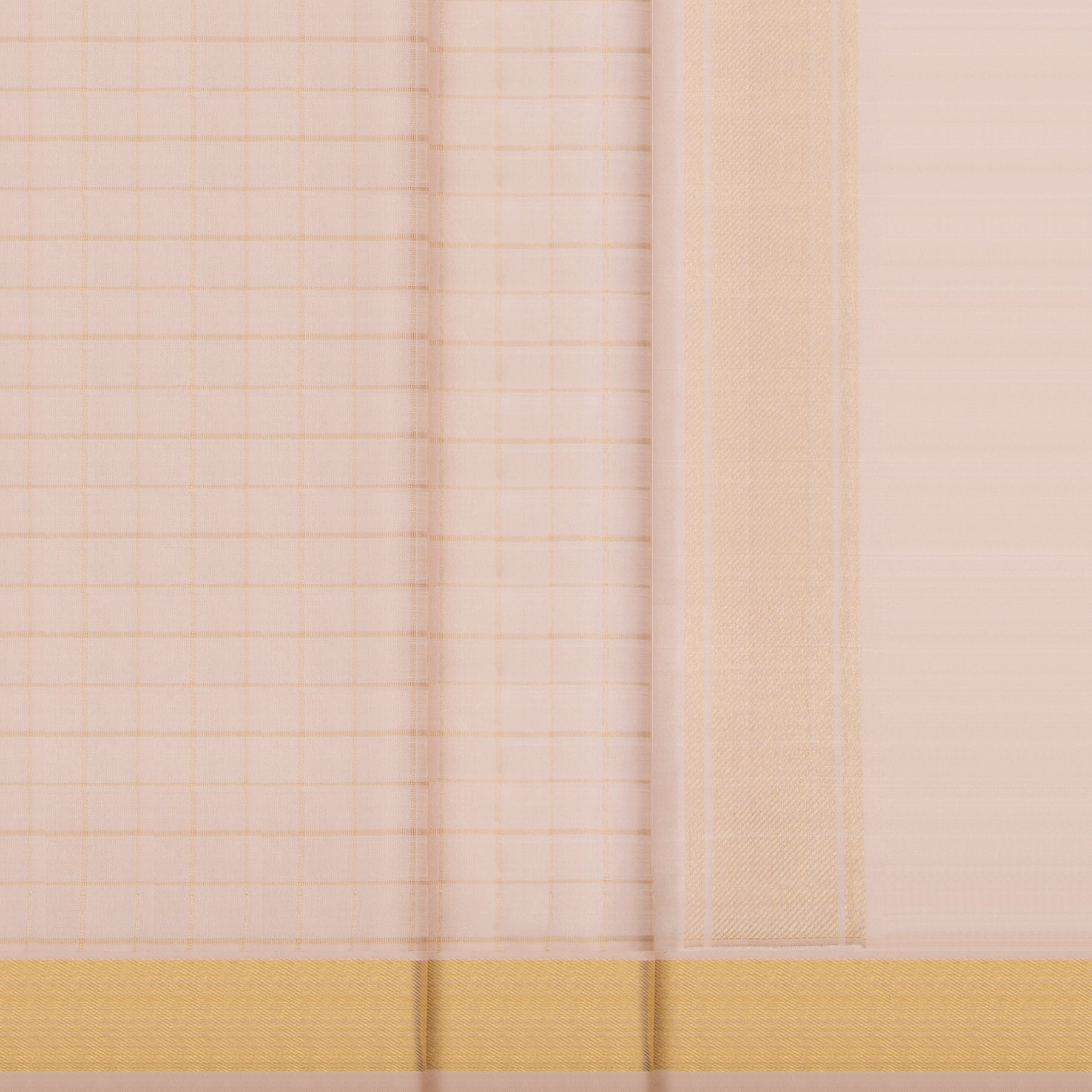 Kanakavalli Kanjivaram Silk Angavastram CO-ORD 25-110-AF001-03271 - Double Pleated View